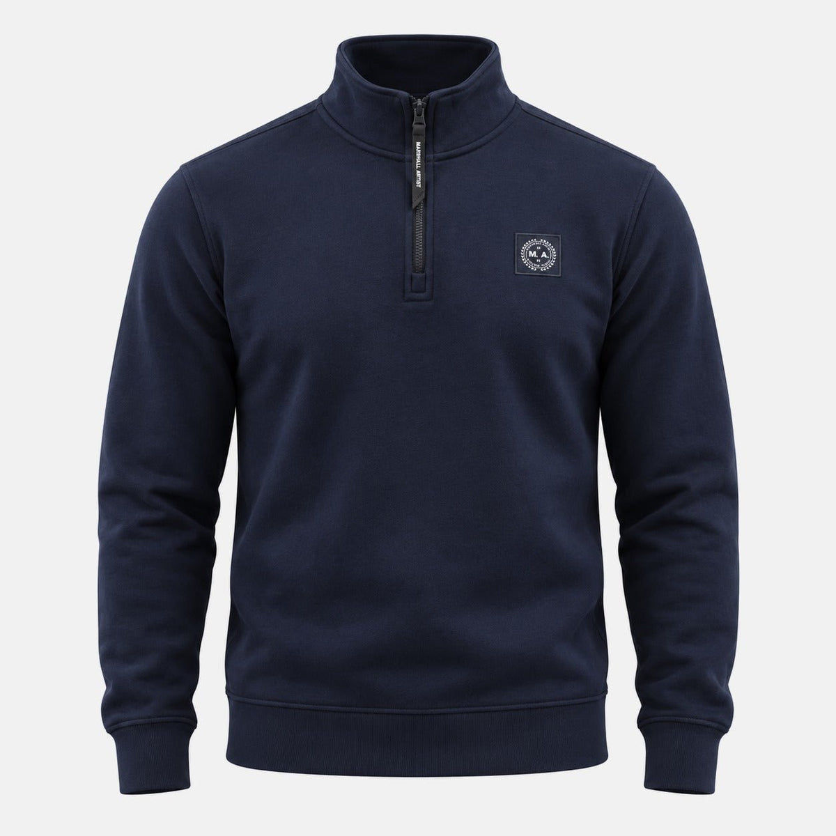 Marshall Artist Marchio 1/4 Zip Sweatshirt Navy | Northern Threads Designer Menswear