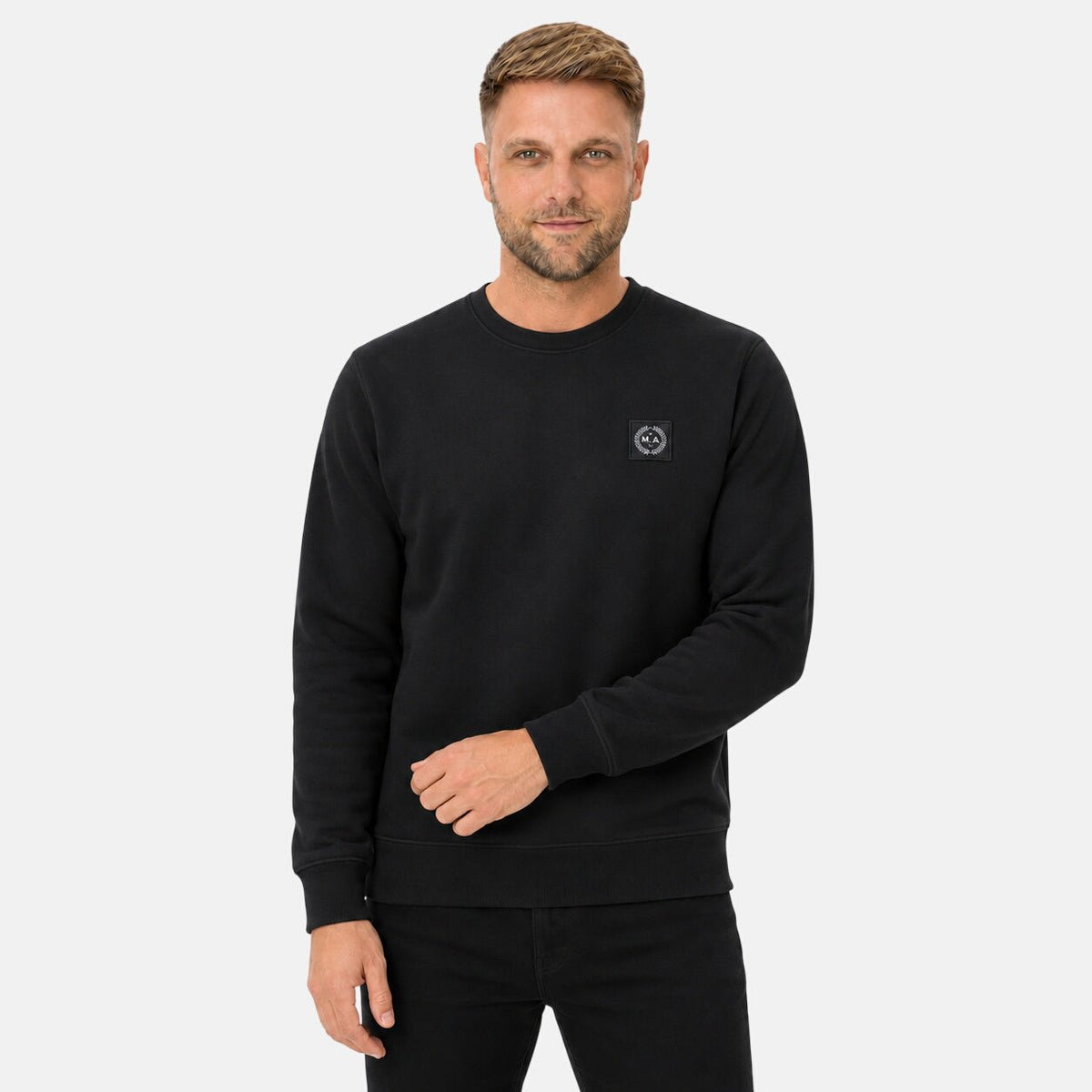 Marshall Artist Marchio Crew Sweatshirt Black | Northern Threads Designer Menswear