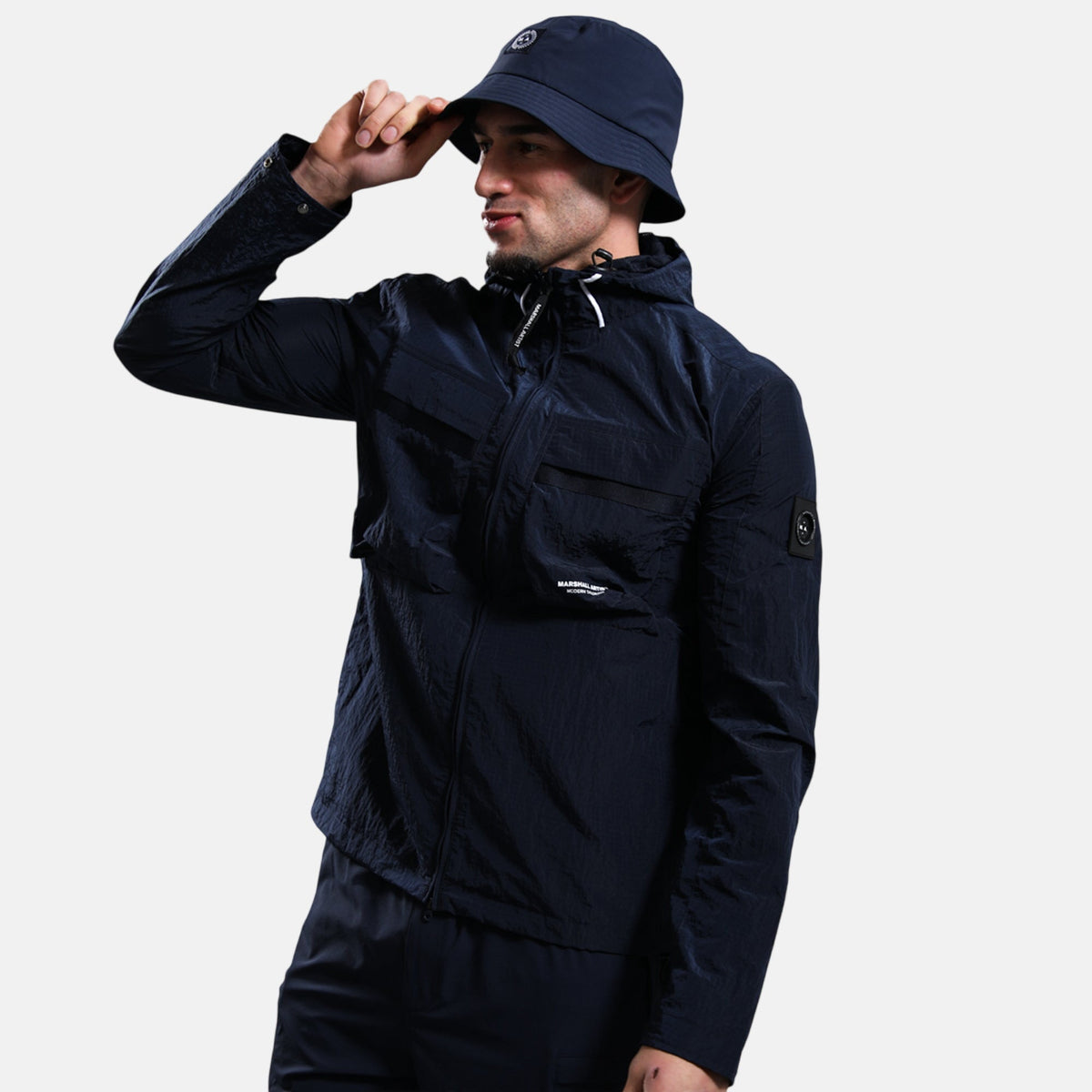 Marshall Artist Ripstop Bucket Hat Navy | Northern Threads Designer Menswear