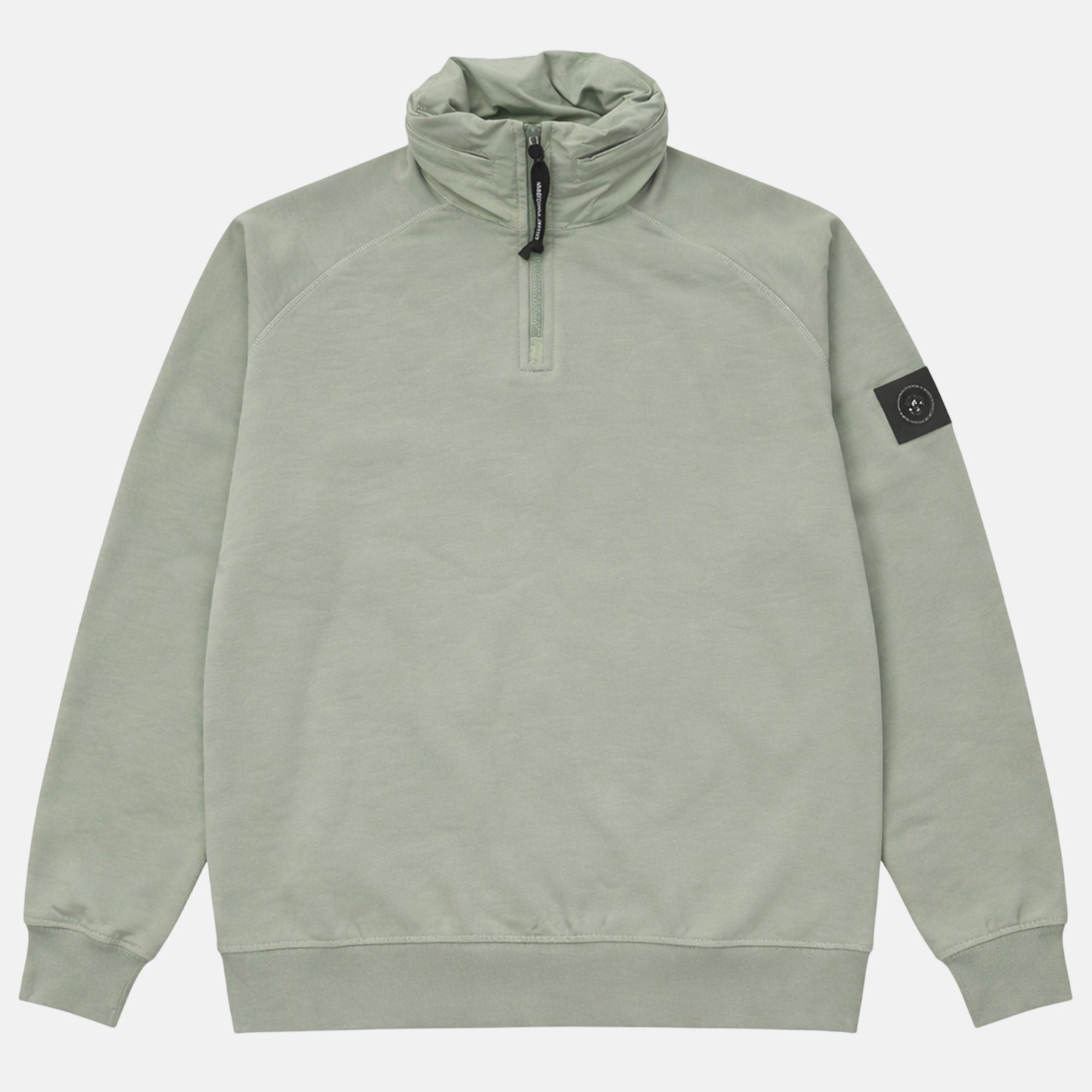 Marshall Artist Stanford Quarter Zip Hoodie Sage - SPR1312-M - northern threads uk