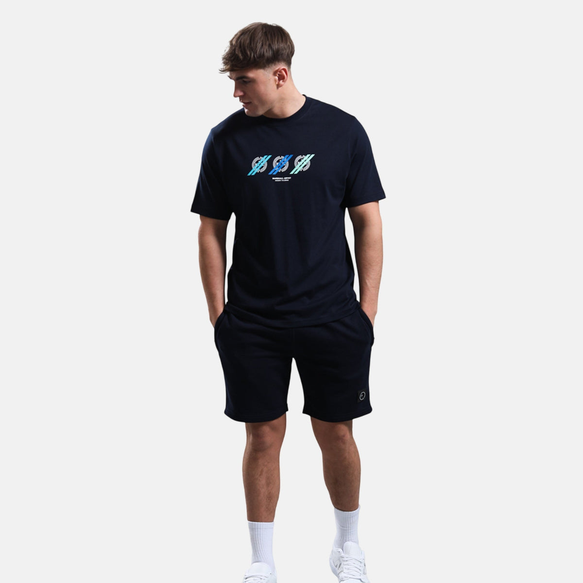 Marshall Artist Treble T-Shirt Navy | Northern Threads Designer Menswear