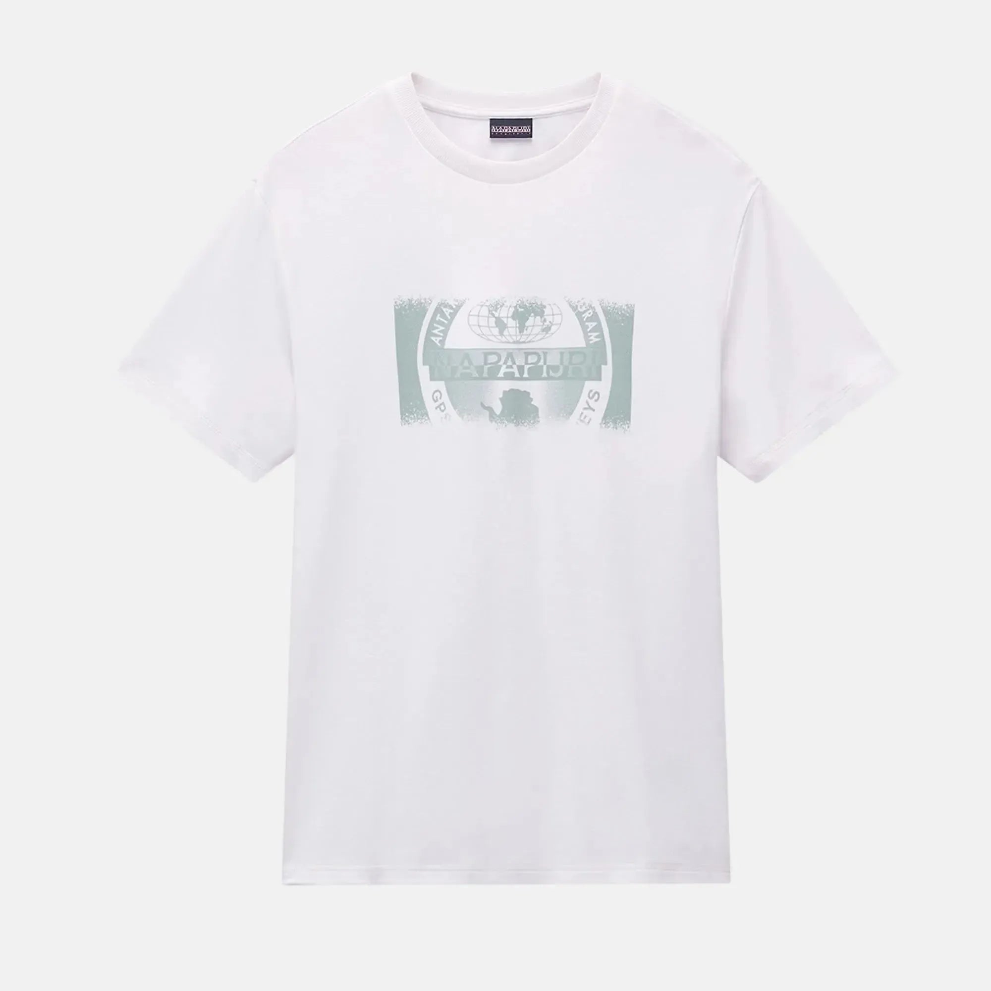 Napapijri S Vanni Graphic T-Shirt White - SS25154-S - northern threads uk