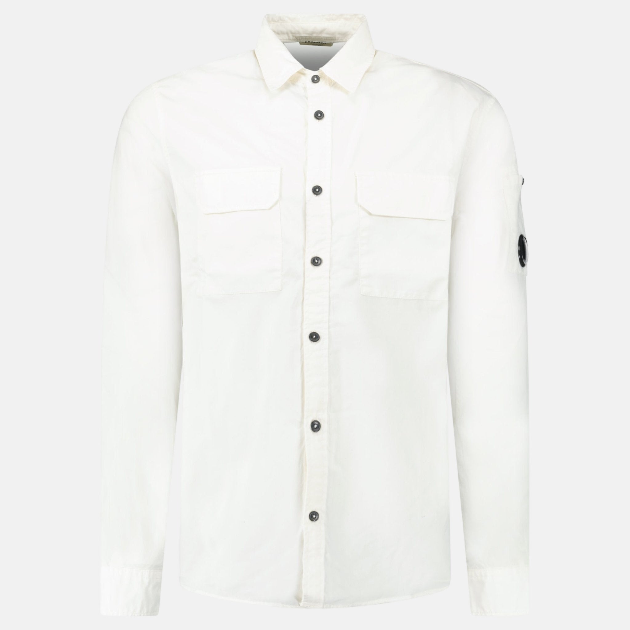 CP Company Lens Safari Shirt Gauze White