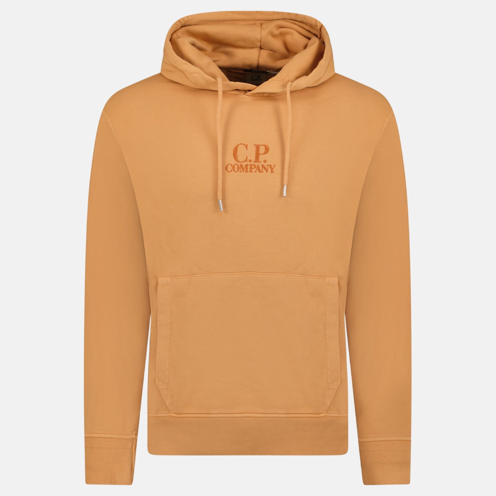 CP Company Writing Logo Hooded Sweatshirt Apricot