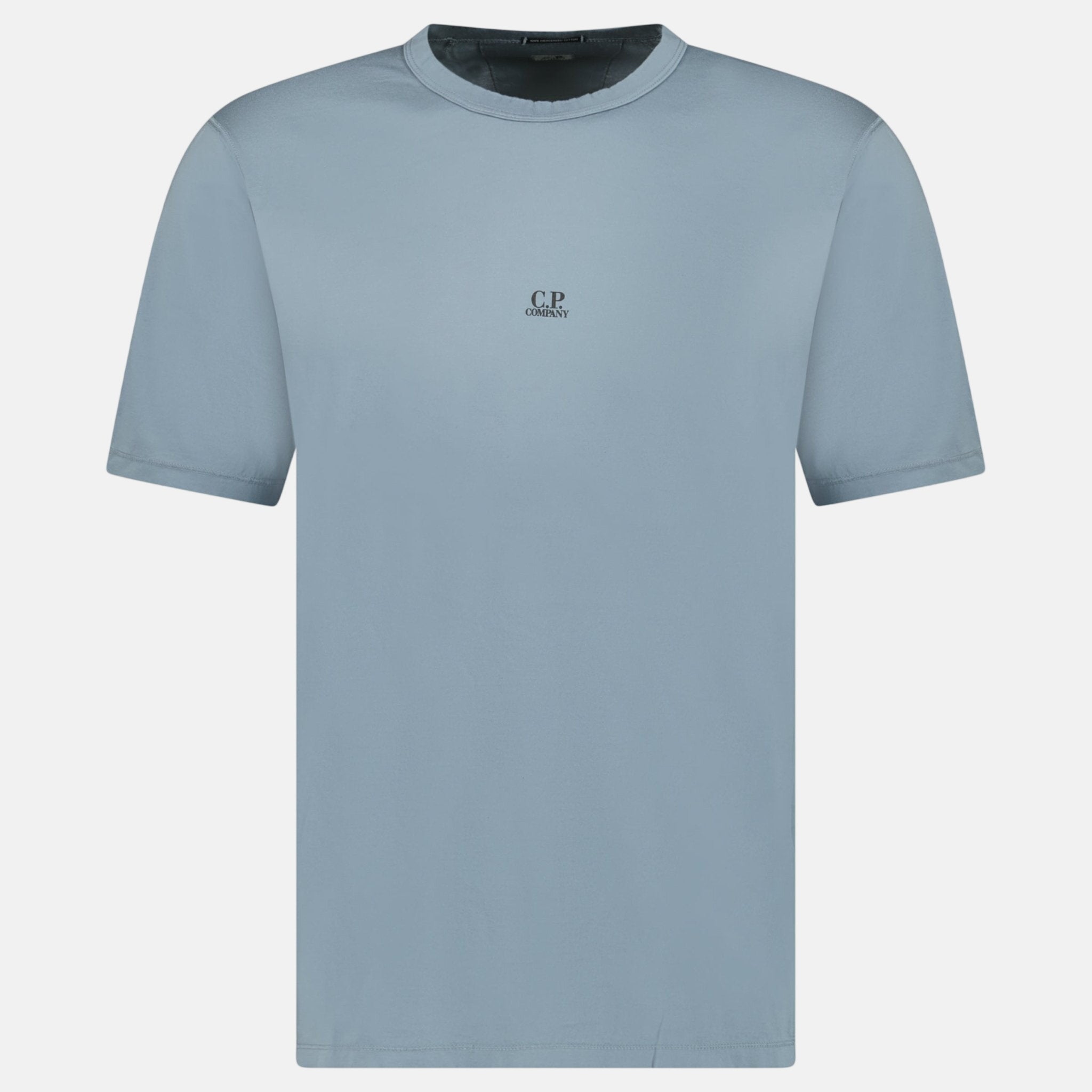 CP Company 70/2 Mercerised Jersey Logo Patch T-Shirt Stormy Weather