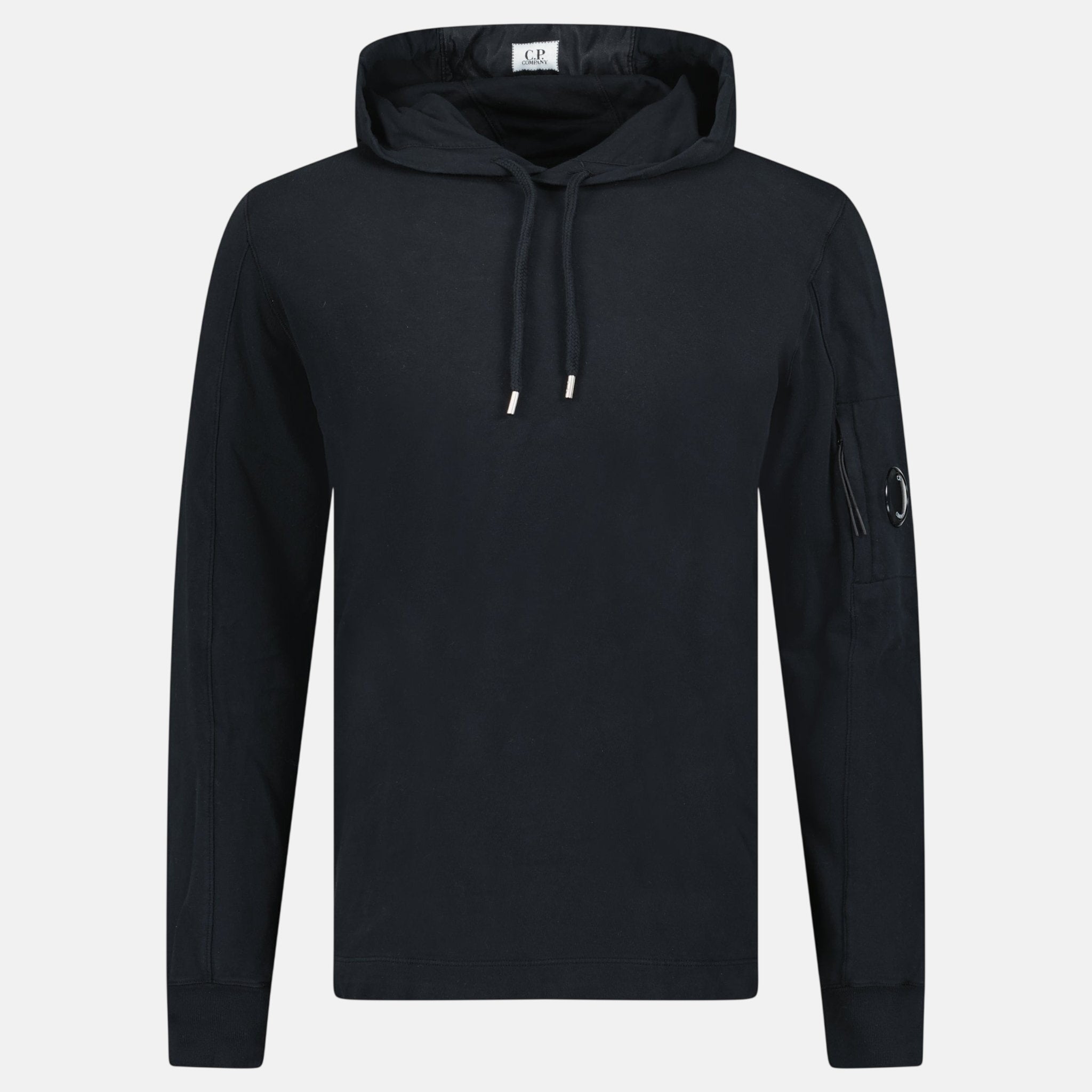 CP Company Hooded Lens Light Fleece Sweatshirt Black