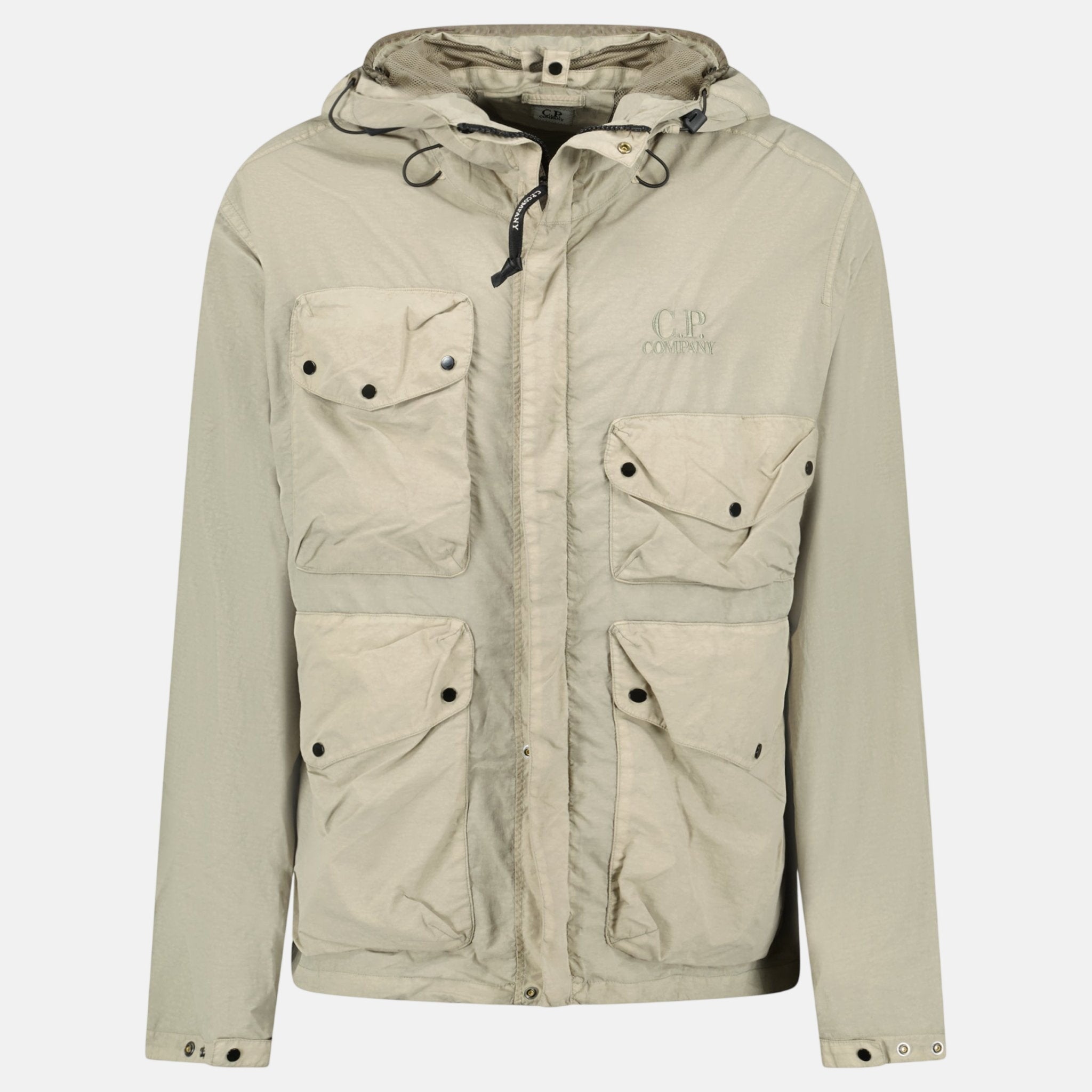 CP Company Flatt Nylon Goggle Jacket Vintage Khaki