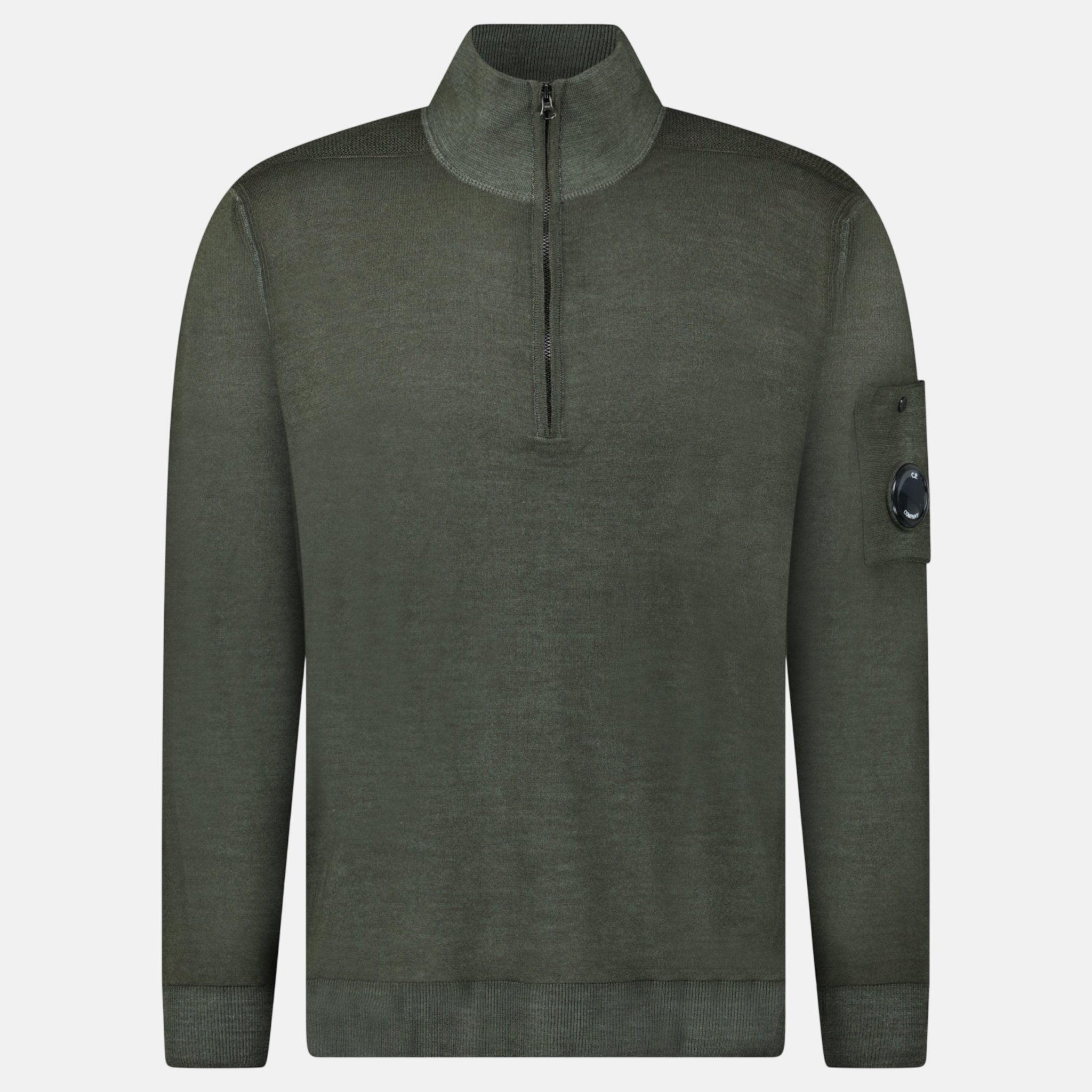 CP Company Merino Half-Zip Knitwear Dark Shadow