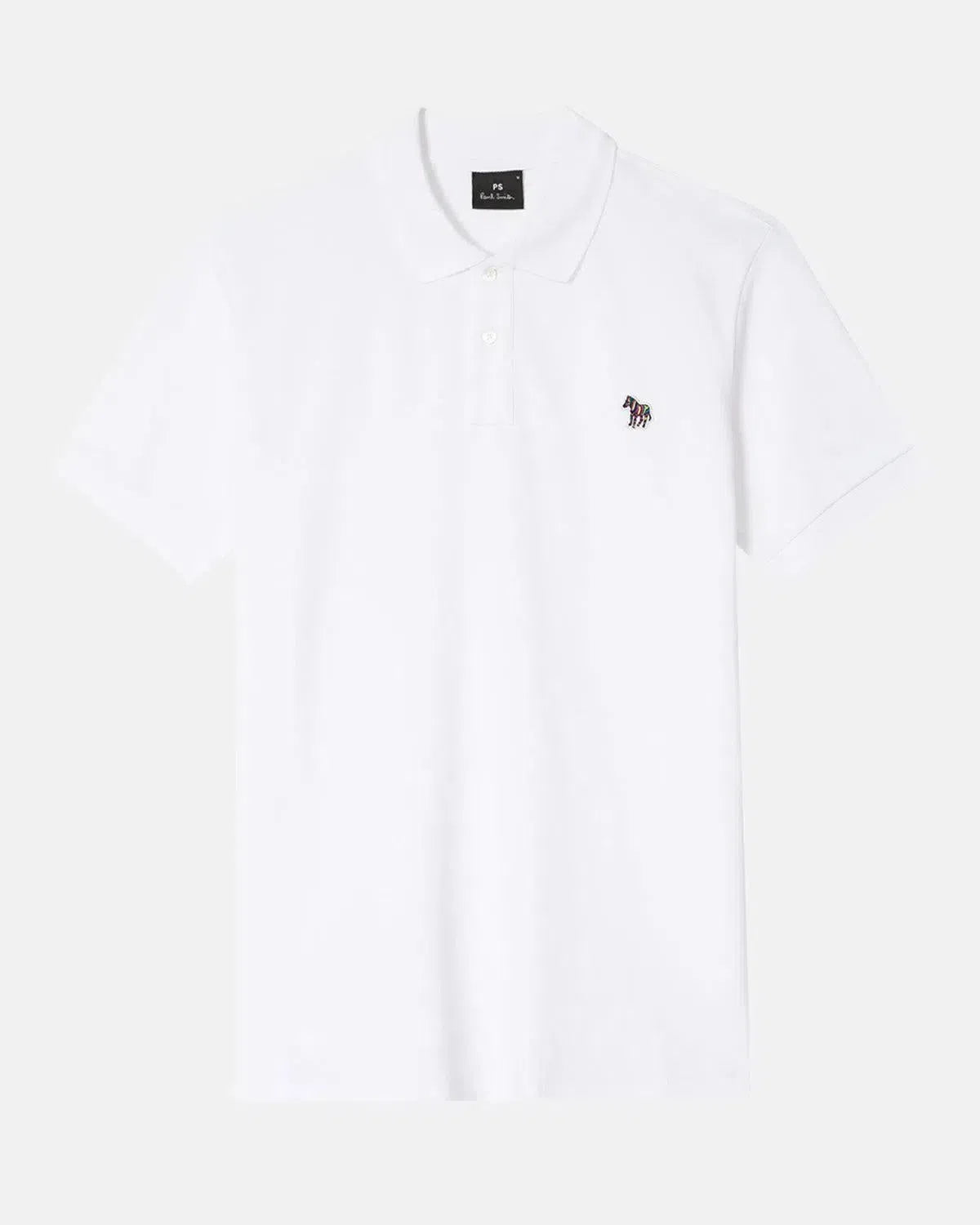 PAUL SMITH-PAUL SMITH PS COTTON PIQUE ZEBRA LOGO POLO SHIRT WHITE-NORTHERN THREADS DESIGNER MENSWEAR