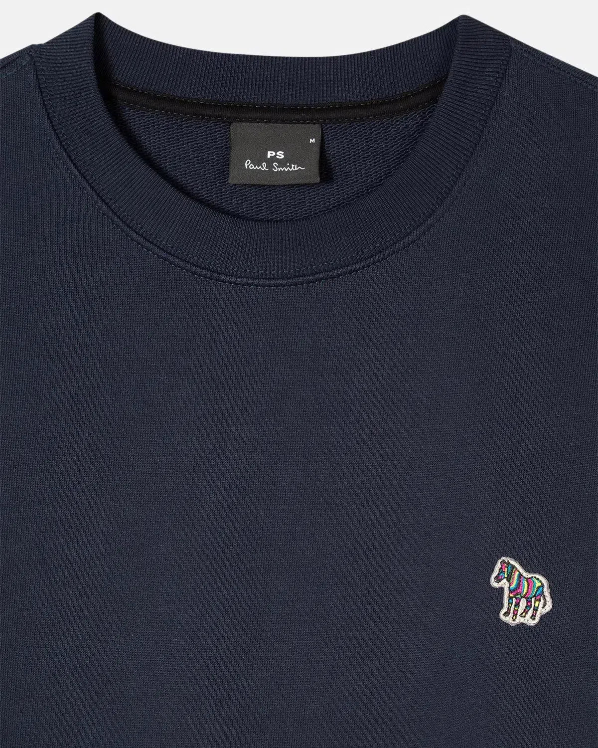 PAUL SMITH-PAUL SMITH PS COTTON ZEBRA LOGO SWEATSHIRT DARK NAVY-NORTHERN THREADS DESIGNER MENSWEAR