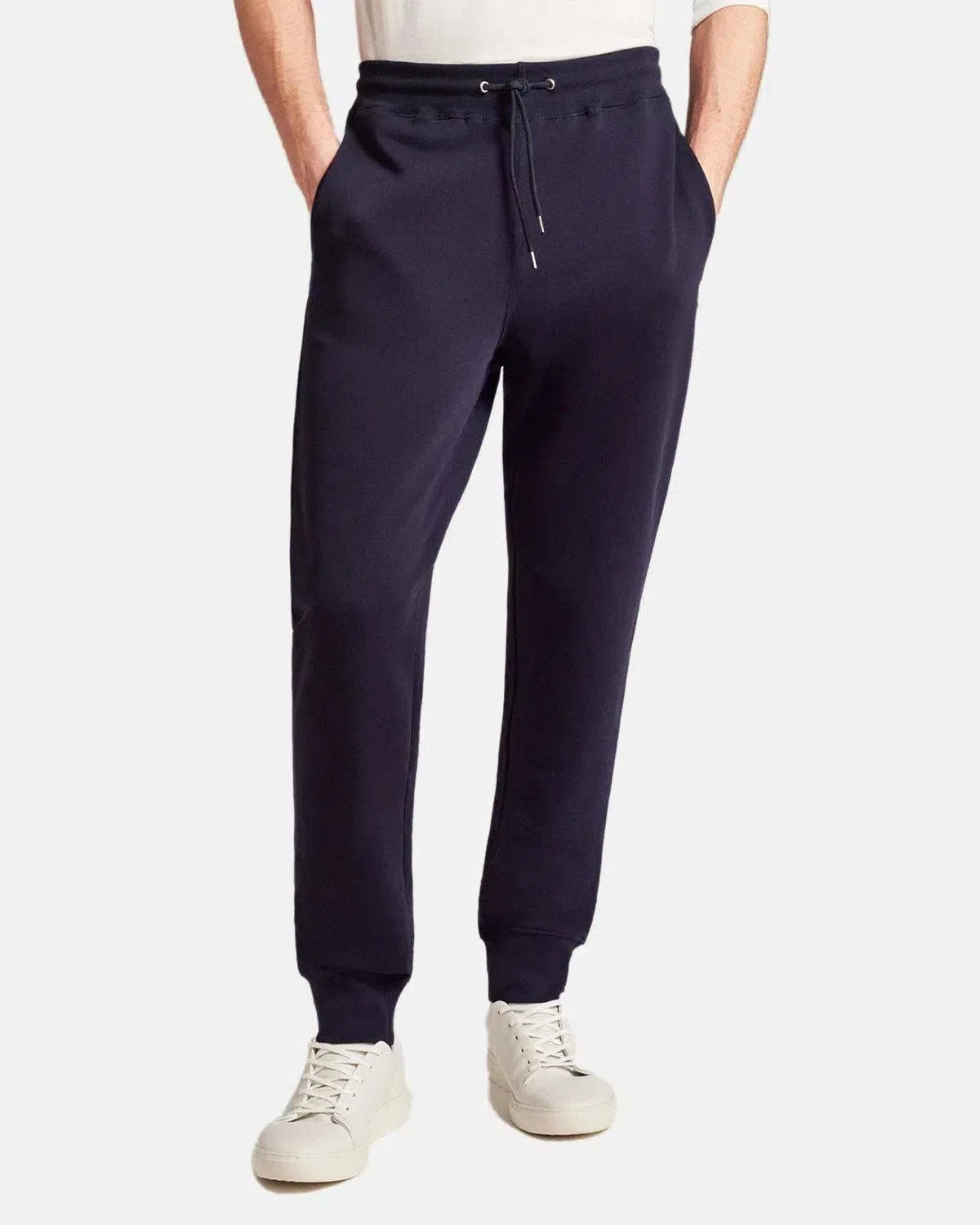 PAUL SMITH-PAUL SMITH PS TAPERED FIT COTTON ZEBRA LOGO SWEATPANTS DARK NAVY-NORTHERN THREADS DESIGNER MENSWEAR