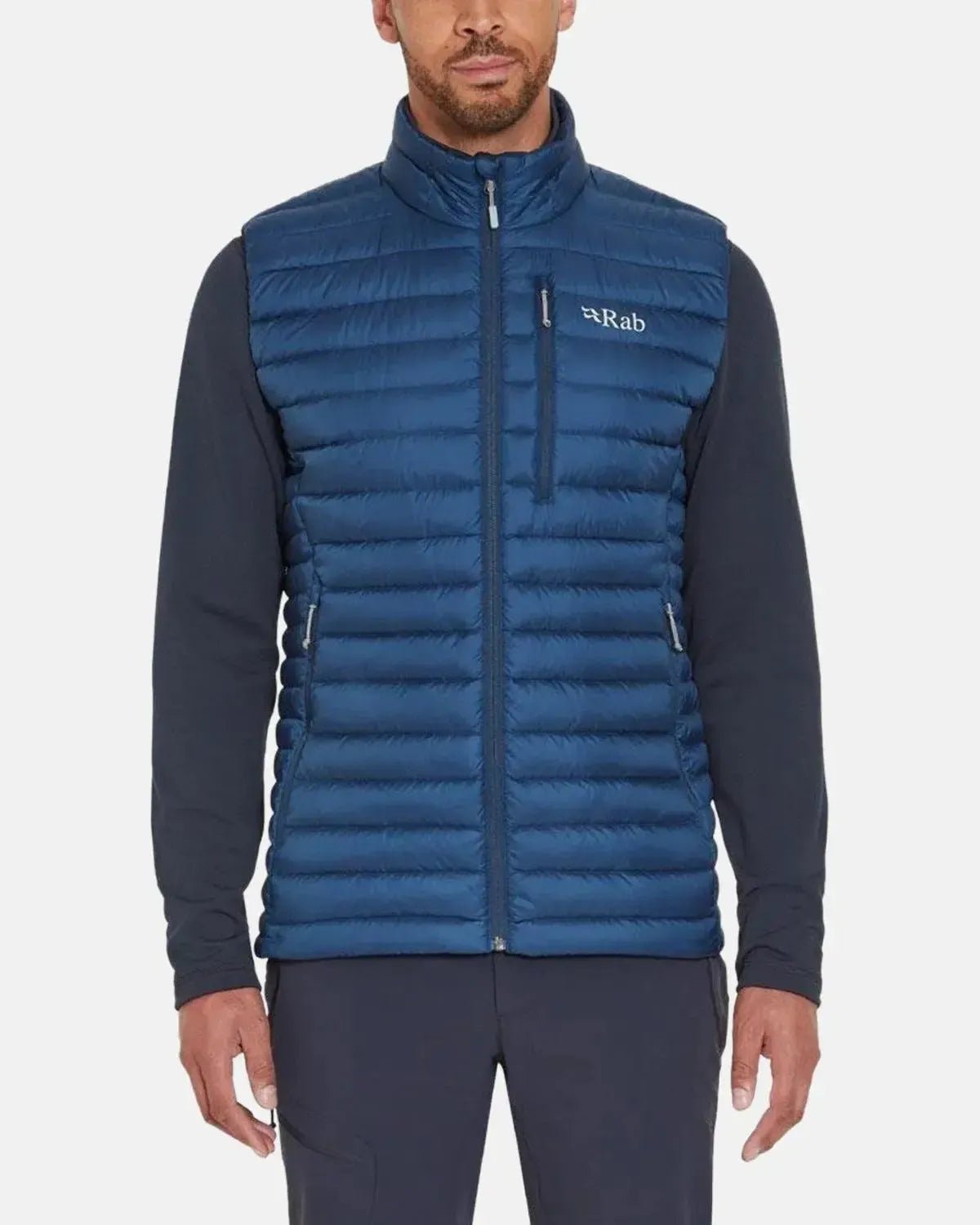 Rab Microlight Down Vest Tempest Blue | Northern Threads Designer Menswear