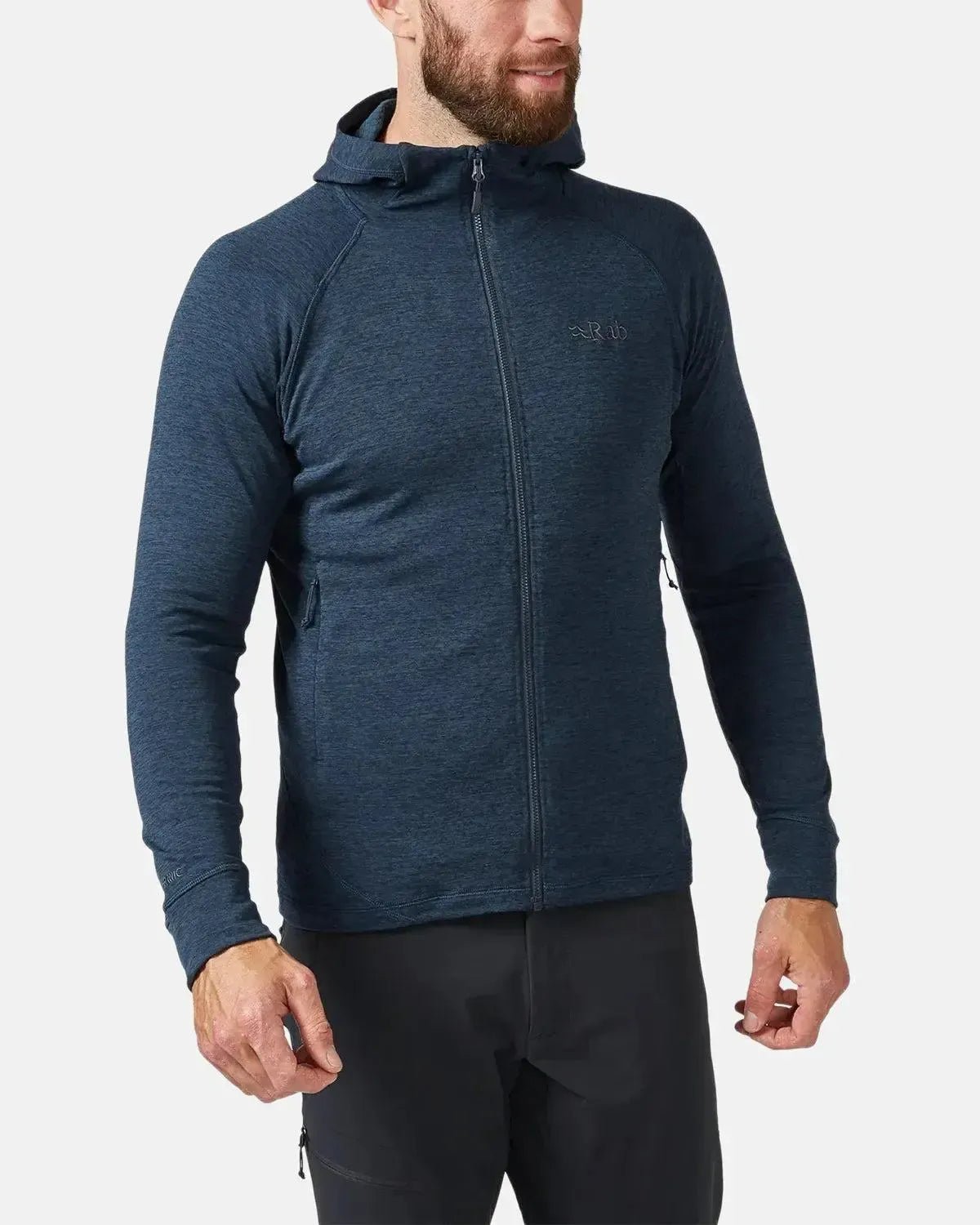 RAB NEXUS ZIP HOODED FLEECE DEEP INK - RAB-QFF-70-DIK-M - northern threads uk