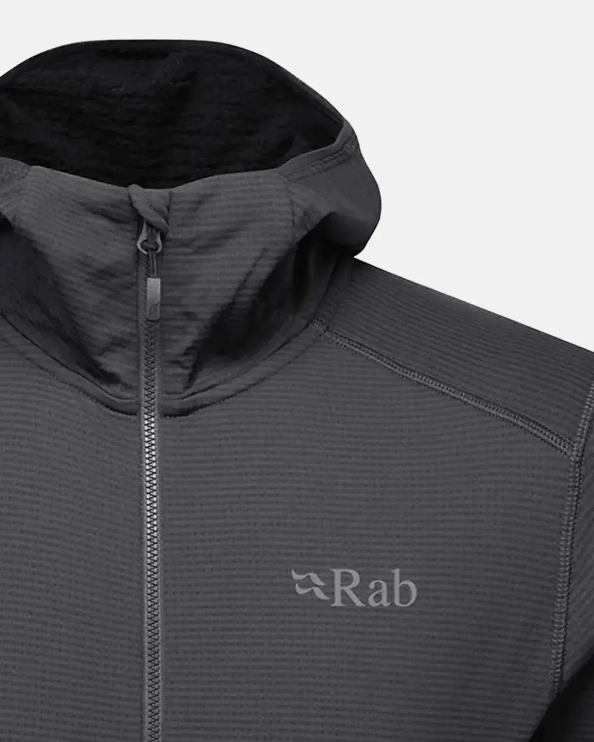 RAB-RAB EVOLUTE ZIP HOODED FLEECE BELUGA-NORTHERN THREADS DESIGNER MENSWEAR