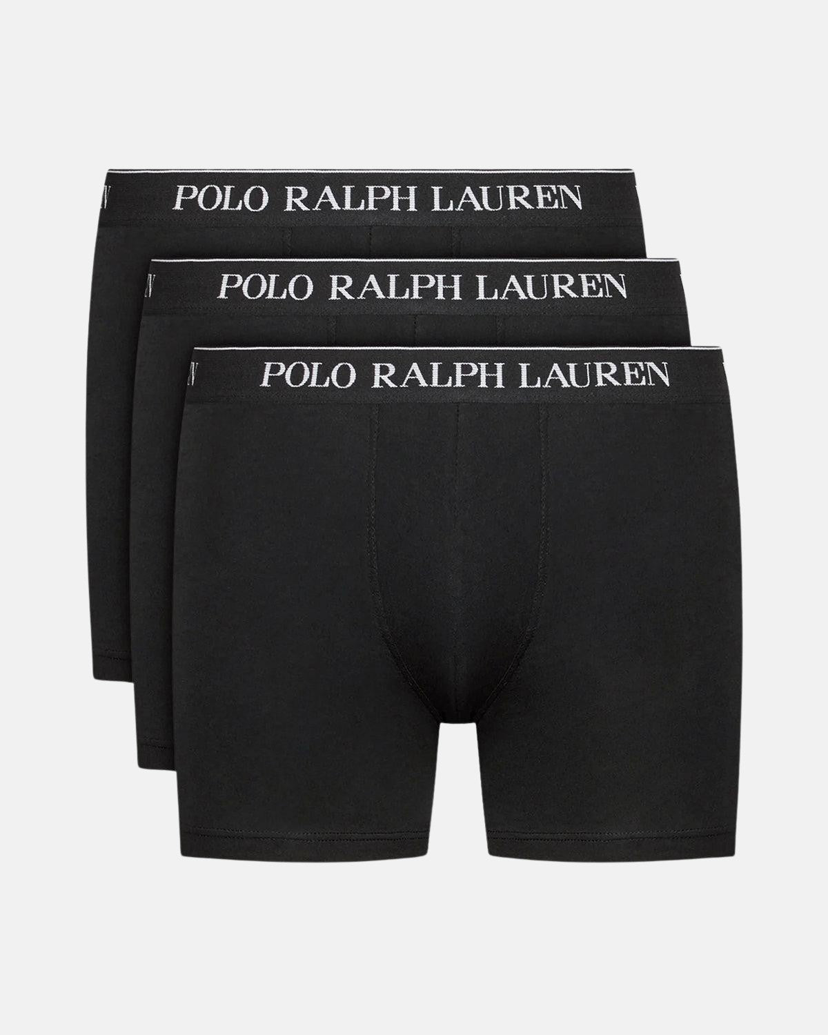 RALPH LAUREN 3 PACK BOXER BRIEF TRUNKS BLACK - RALPH-LAUREN-714835887-002-S - northern threads uk