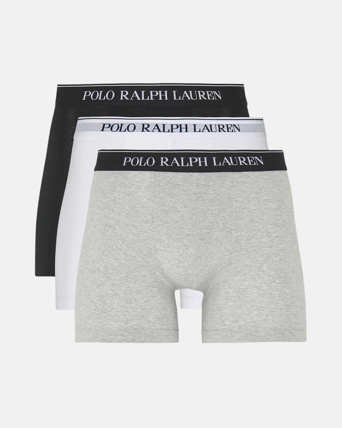 RALPH LAUREN 3 PACK BOXER BRIEF TRUNKS WHITE BLACK GREY - RALPH-LAUREN-714835887-004-S - northern threads uk