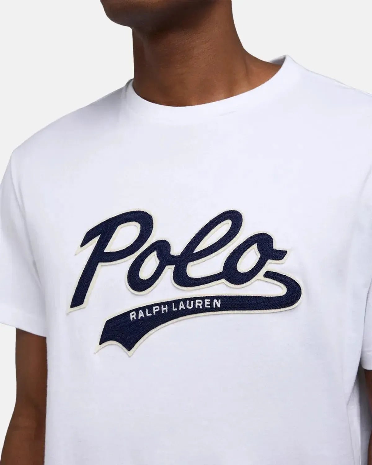 Ralph Lauren Classic Fit Polo Swoosh T-Shirt White | Northern Threads Designer Menswear