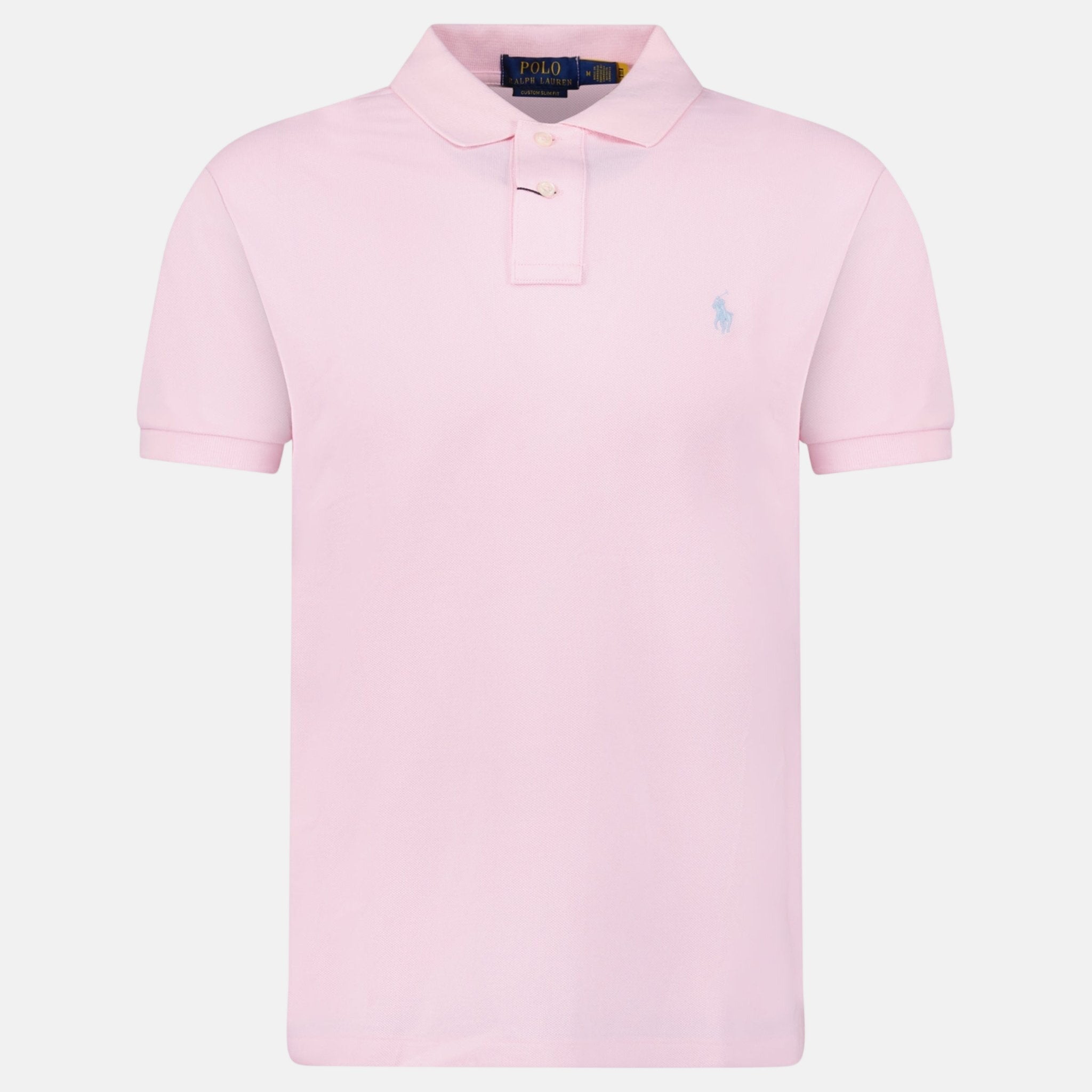 Ralph Lauren Cotton Custom Slim Fit Polo Shirt Pink - A72 - northern threads uk