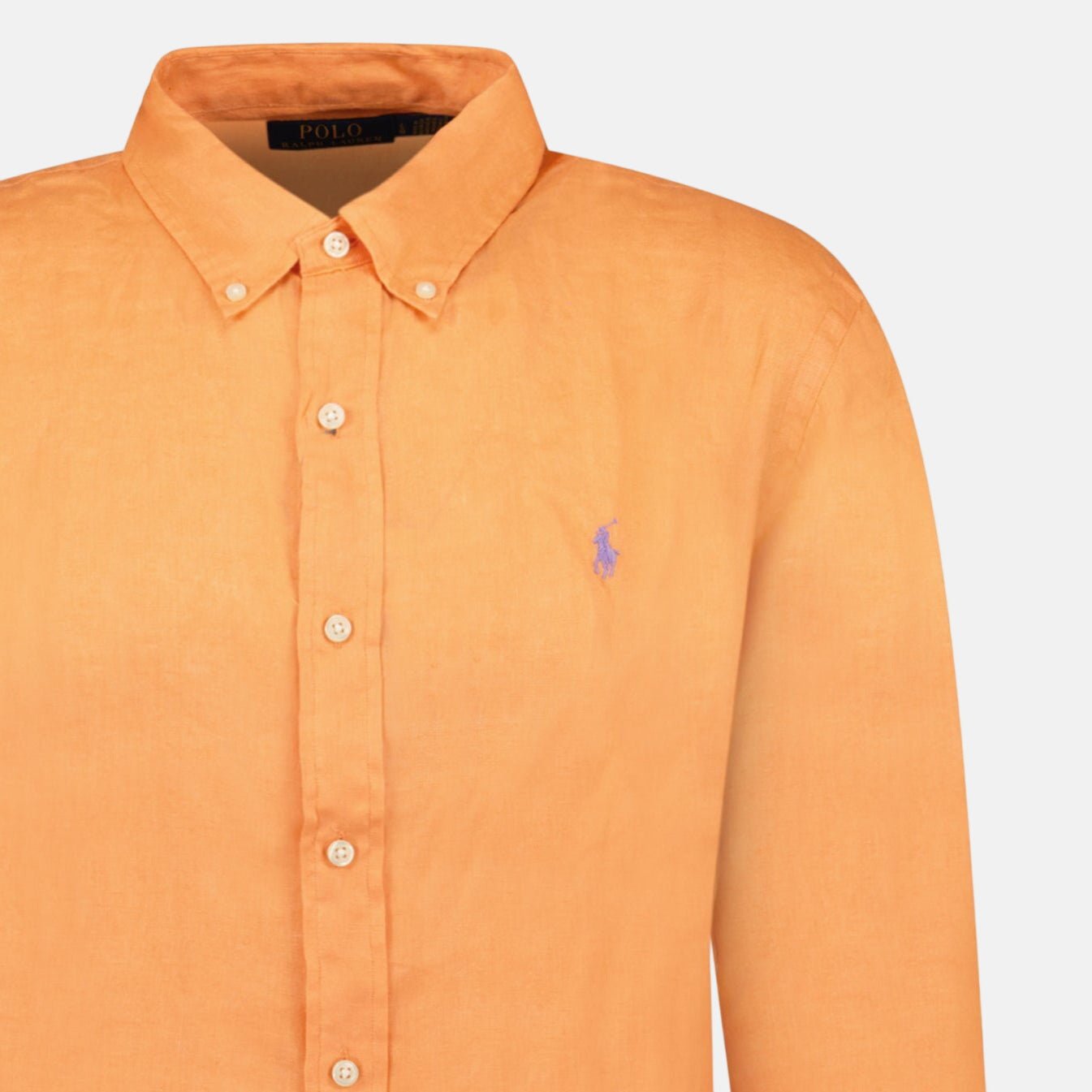Ralph Lauren Custom Fit Linen Shirt Poppy - northern threads