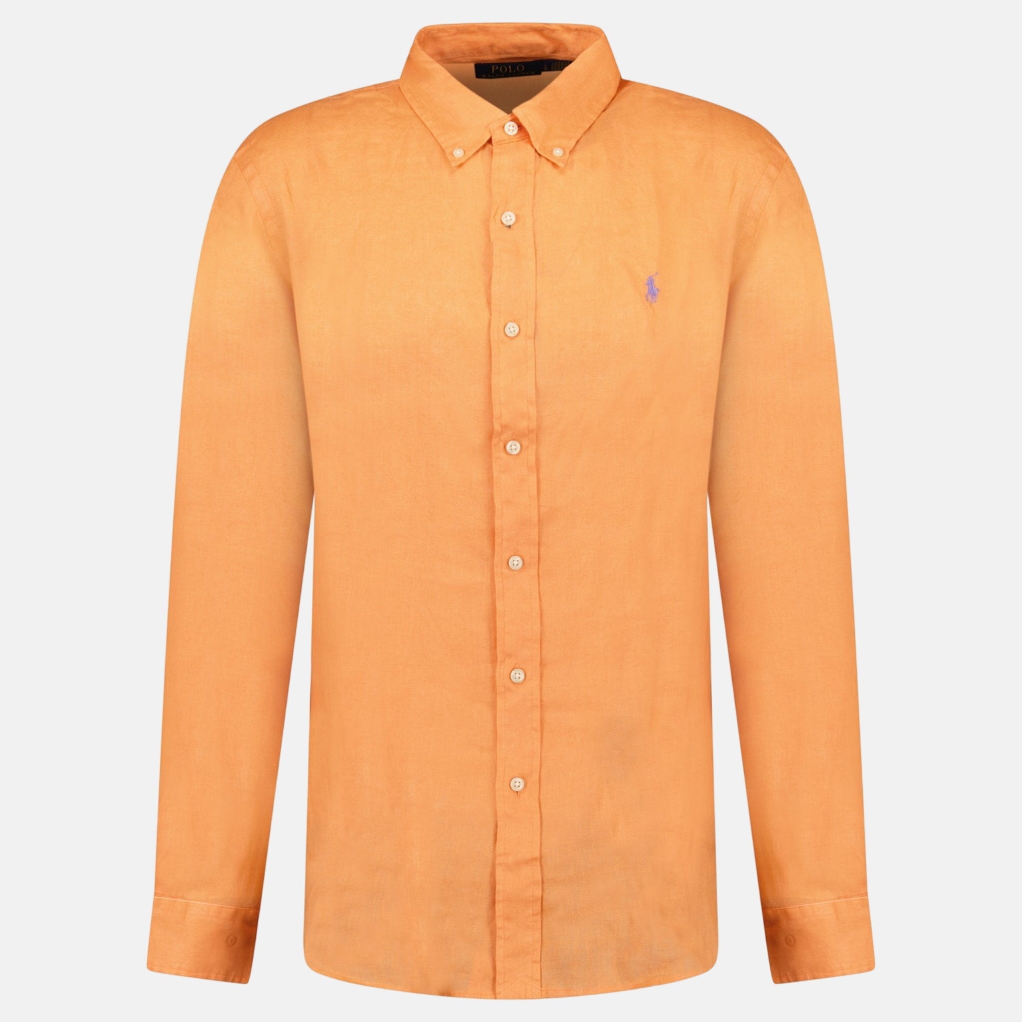 Ralph Lauren Custom Fit Linen Shirt Poppy - SH1 - northern threads uk