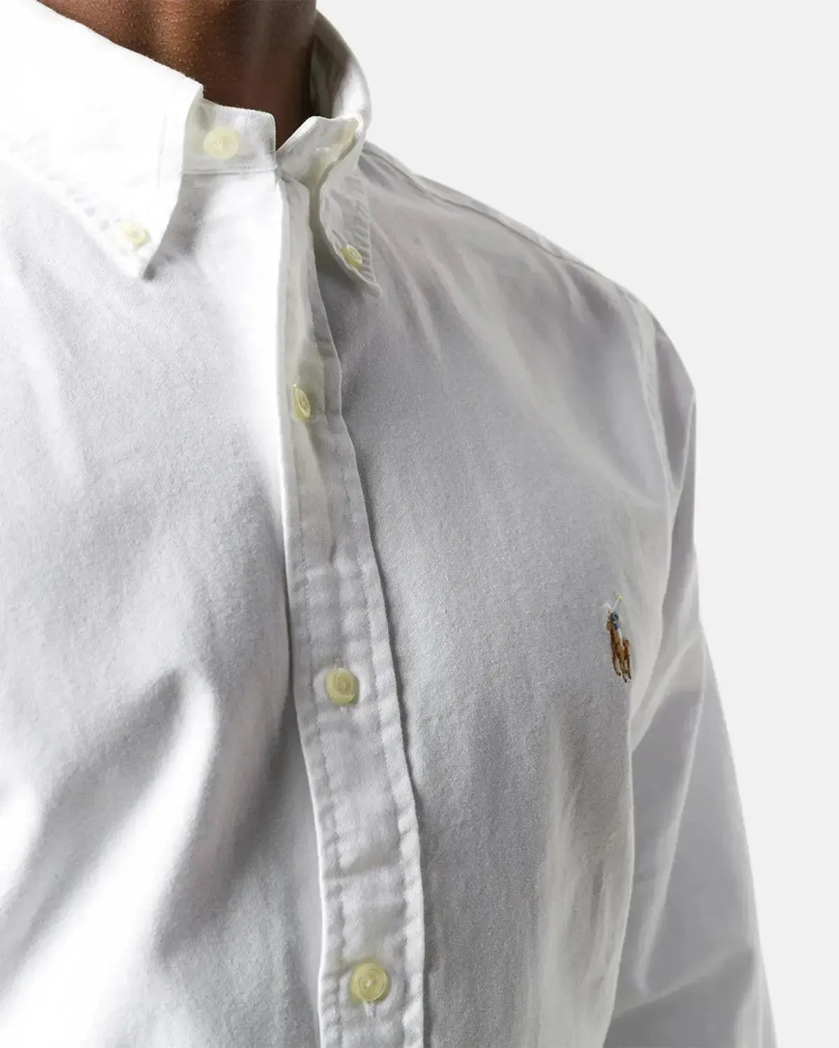 RALPH LAUREN CUSTOM FIT OXFORD SHIRT WHITE - northern threads