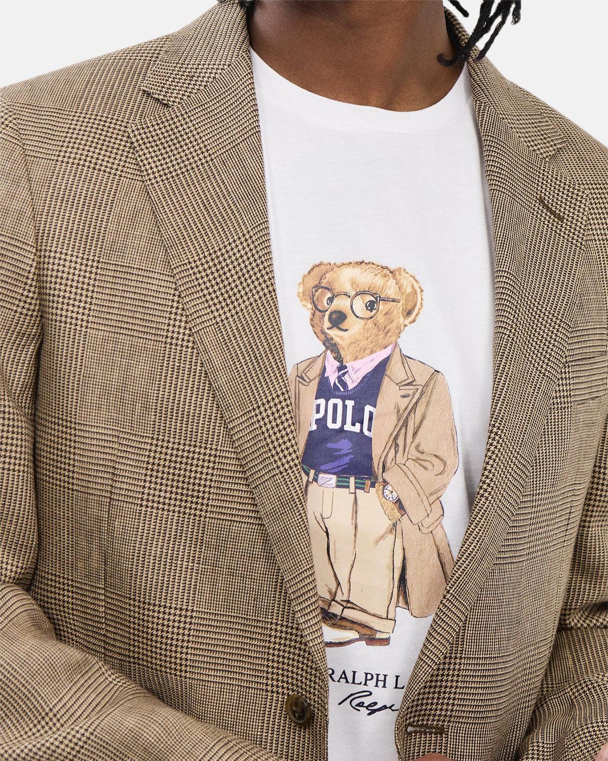 RALPH LAUREN CUSTOM SLIM FIT BEAR JERSEY T - SHIRT WHITE - northern threads