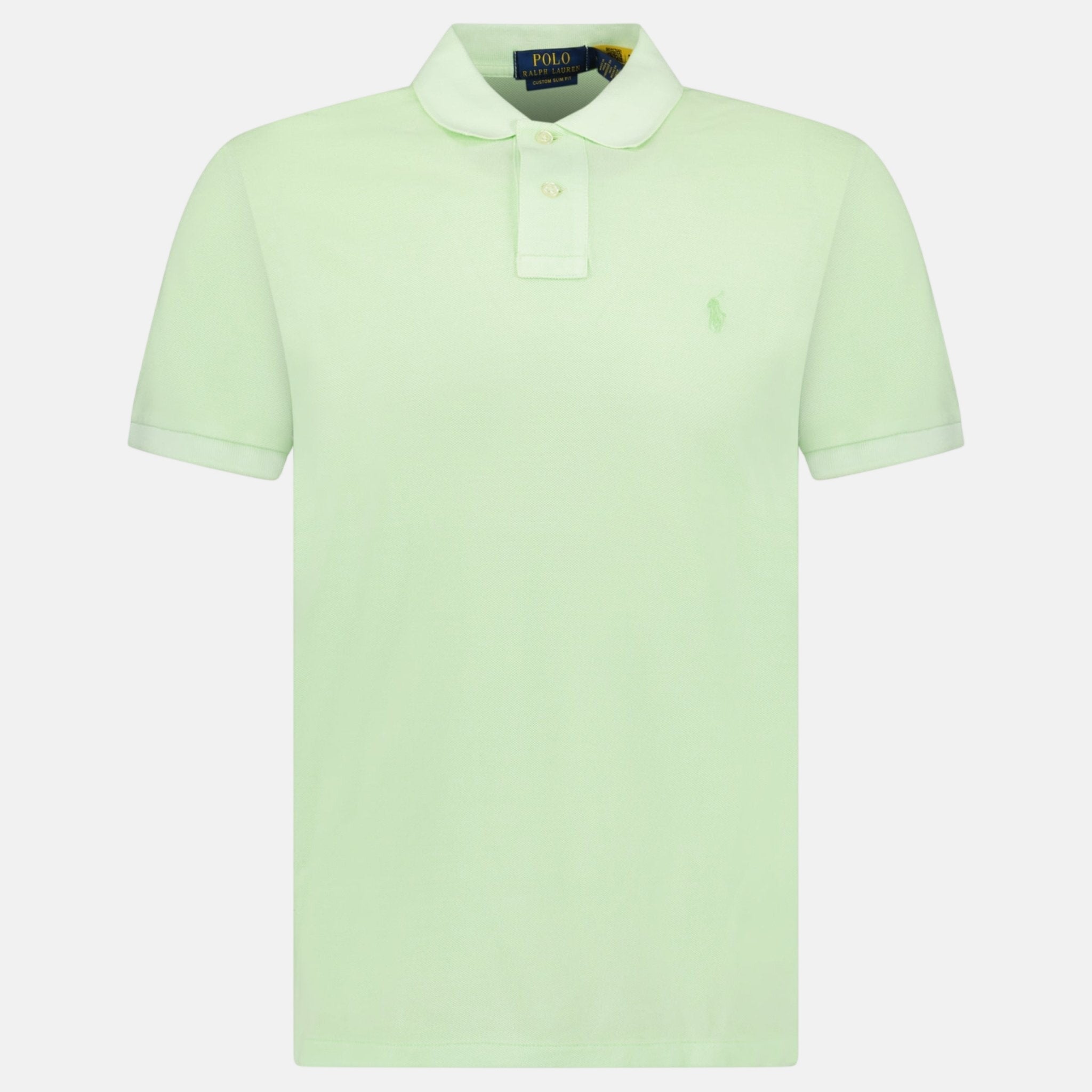 Ralph Lauren Custom Slim Fit Mesh Polo Shirt Leaf - Aq1 - northern threads uk