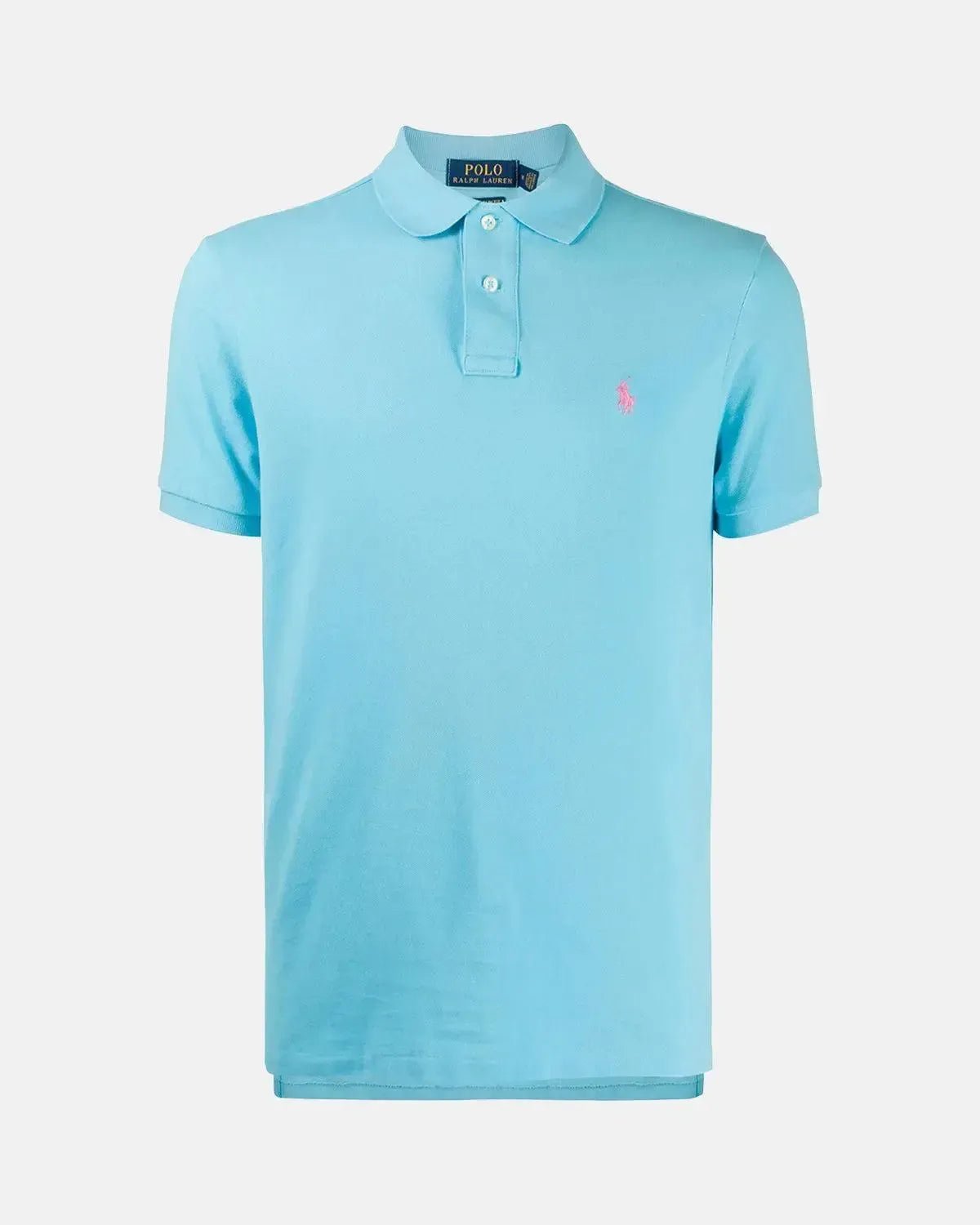 RALPH LAUREN CUSTOM SLIM FIT MESH POLO SHIRT TURQUOISE NOVA - RALPH-LAUREN-710782592-023-S - northern threads uk