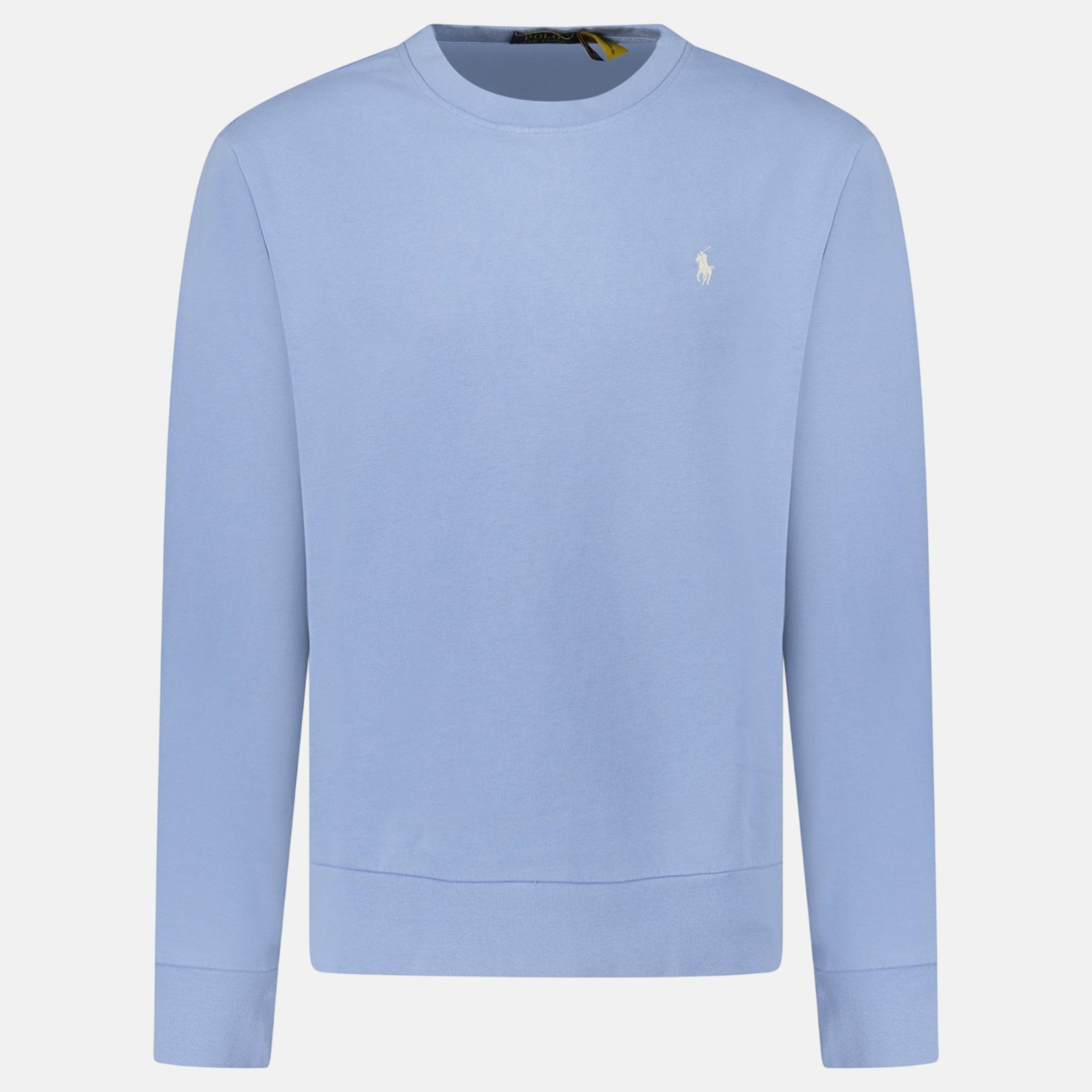 Ralph Lauren Fleece Crew Sweatshirt Light Blue - B33 - northern threads uk