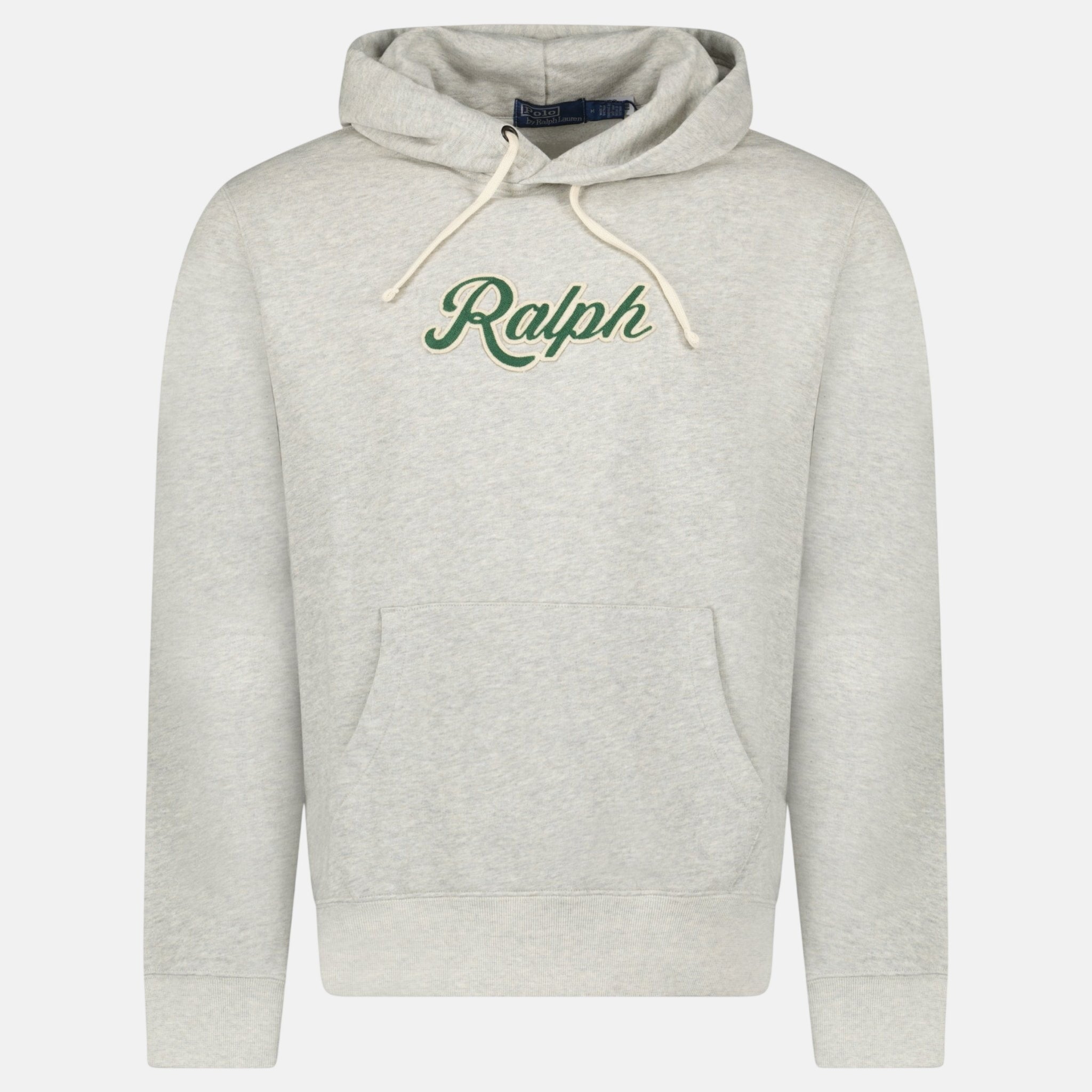 Ralph Lauren 'Ralph' Large Logo Hoodie Grey Heather - O19 - northern threads uk