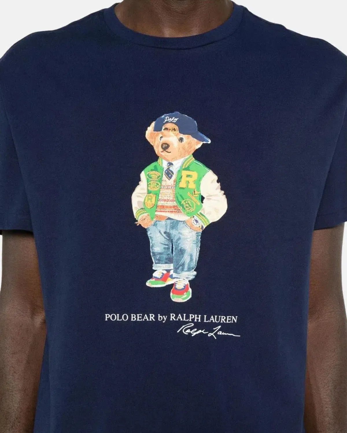RALPH LAUREN-RALPH LAUREN CLASSIC FIT COLLEGE POLO BEAR T-SHIRT NAVY-NORTHERN THREADS DESIGNER MENSWEAR