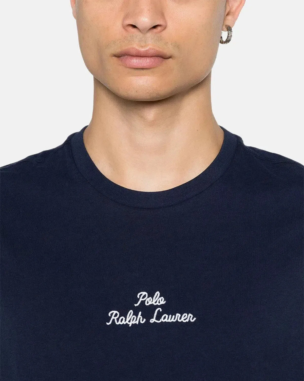 RALPH LAUREN-RALPH LAUREN CLASSIC FIT EMBROIDERED LOGO T-SHIRT NAVY-NORTHERN THREADS DESIGNER MENSWEAR