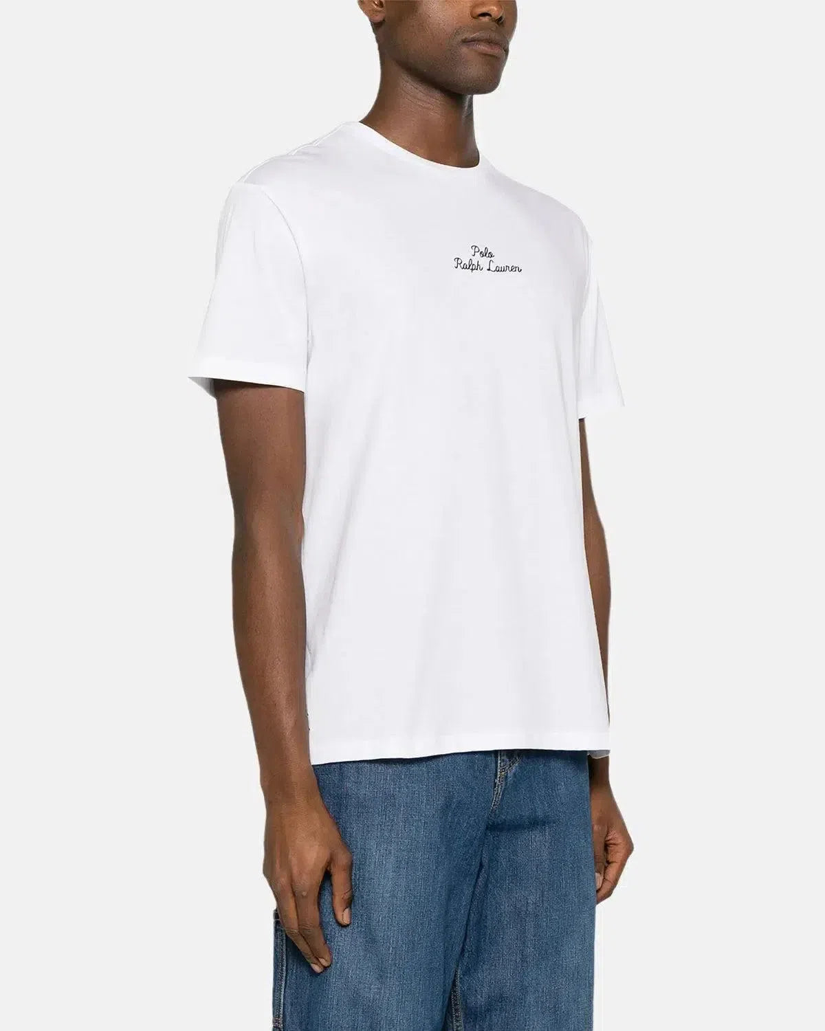 RALPH LAUREN-RALPH LAUREN CLASSIC FIT EMBROIDERED LOGO T-SHIRT WHITE-NORTHERN THREADS DESIGNER MENSWEAR