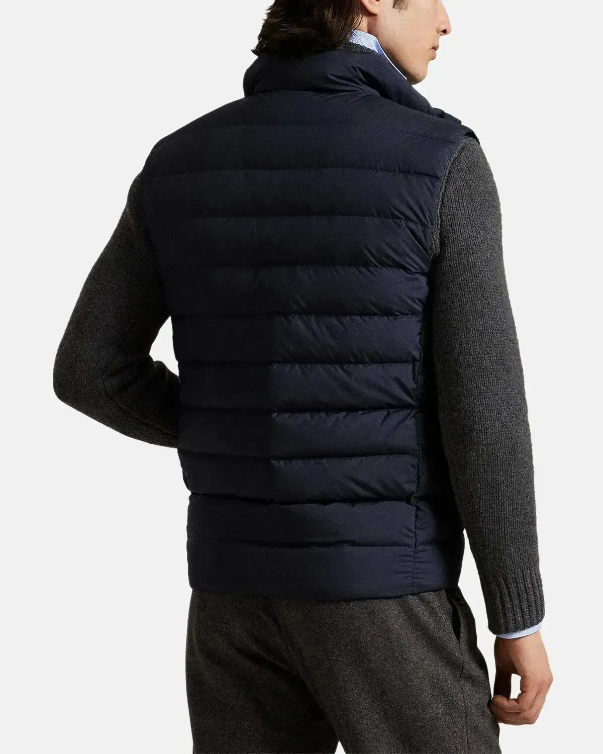 RALPH LAUREN-RALPH LAUREN COLDEN PACKABLE DOWN GILET COLLECTION NAVY-NORTHERN THREADS DESIGNER MENSWEAR