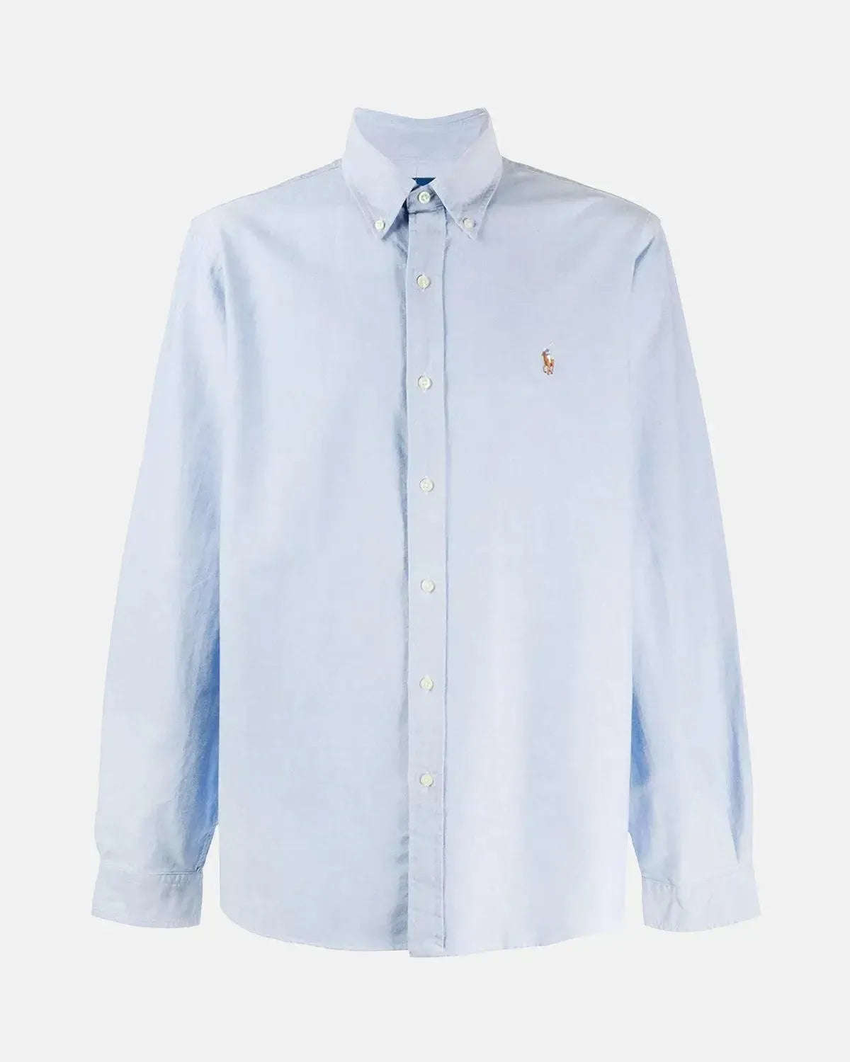 RALPH LAUREN-RALPH LAUREN CUSTOM FIT OXFORD SHIRT LIGHT BLUE-NORTHERN THREADS DESIGNER MENSWEAR