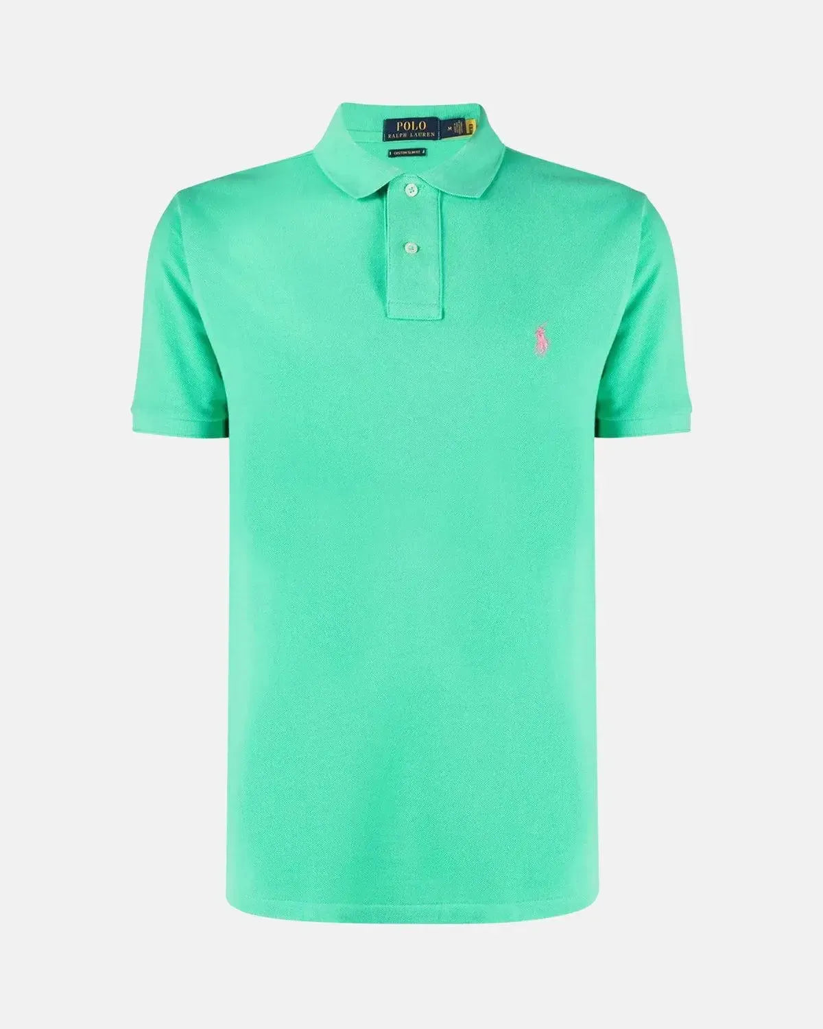 RALPH LAUREN-RALPH LAUREN CUSTOM SLIM FIT MESH POLO SHIRT ANDRIKO GREEN-NORTHERN THREADS DESIGNER MENSWEAR