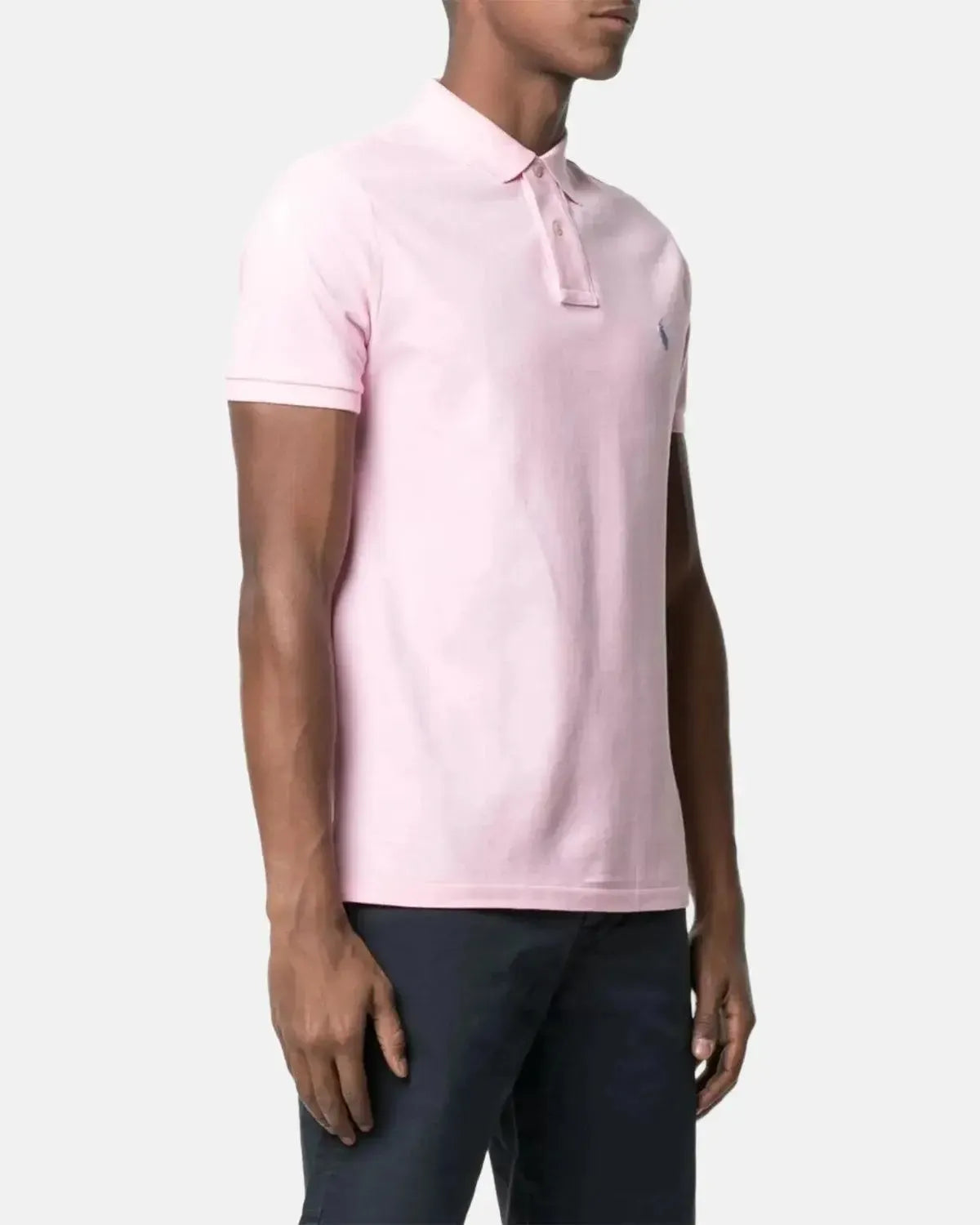 RALPH LAUREN-RALPH LAUREN CUSTOM SLIM FIT MESH POLO SHIRT CARMEL PINK-NORTHERN THREADS DESIGNER MENSWEAR