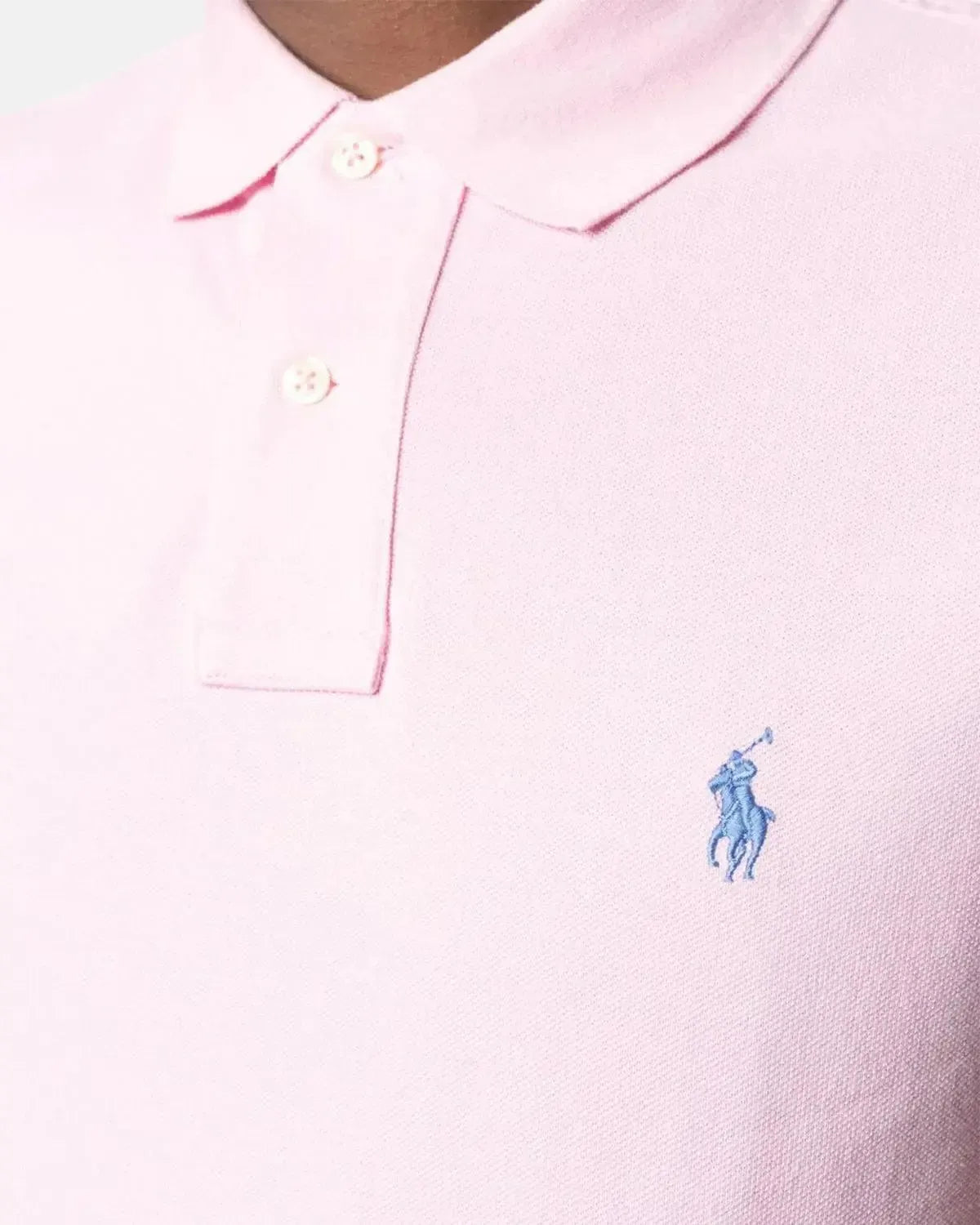 RALPH LAUREN-RALPH LAUREN CUSTOM SLIM FIT MESH POLO SHIRT CARMEL PINK-NORTHERN THREADS DESIGNER MENSWEAR
