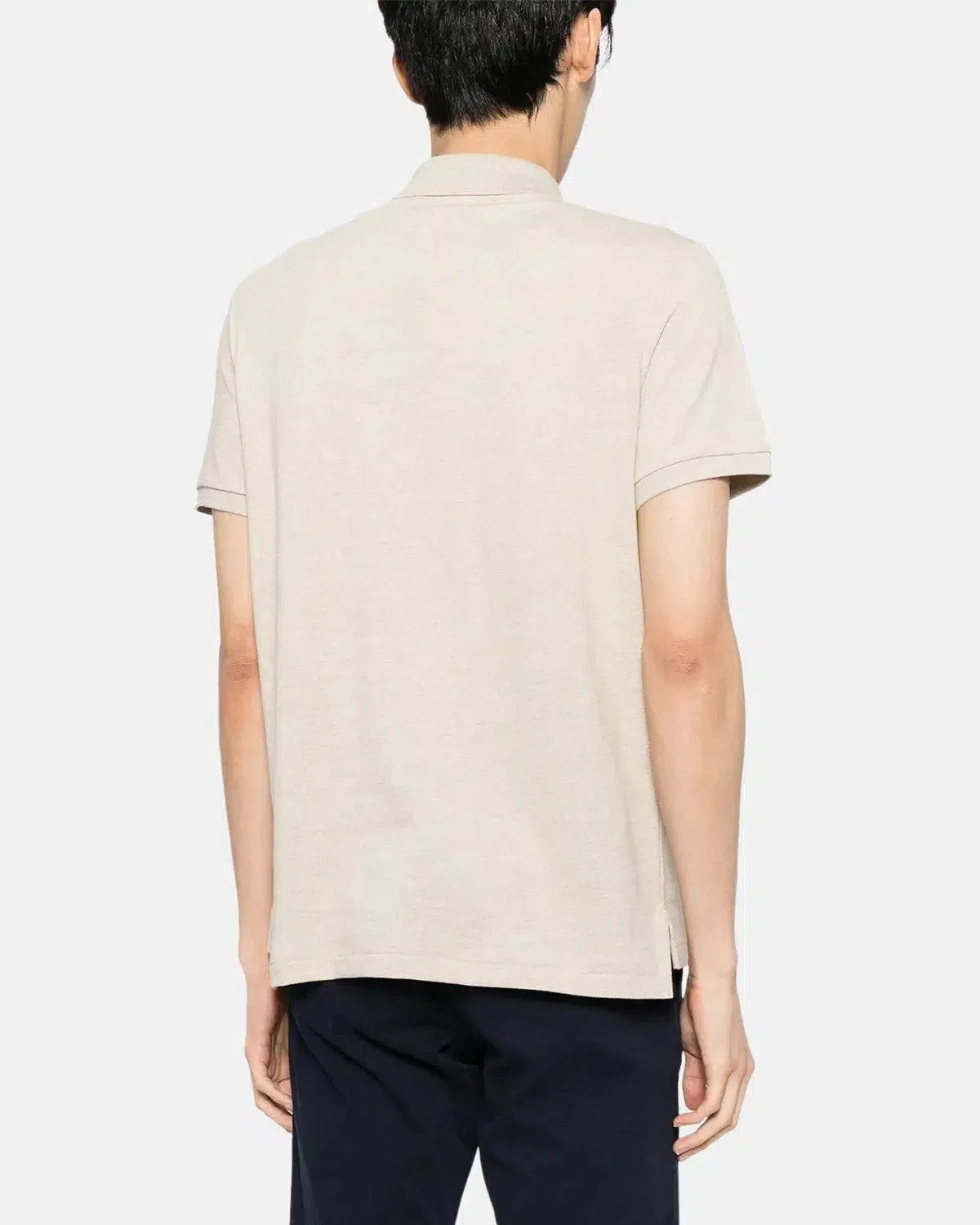 RALPH LAUREN-RALPH LAUREN CUSTOM SLIM FIT MESH POLO SHIRT EXPEDITION DUNE HEATHER-NORTHERN THREADS DESIGNER MENSWEAR