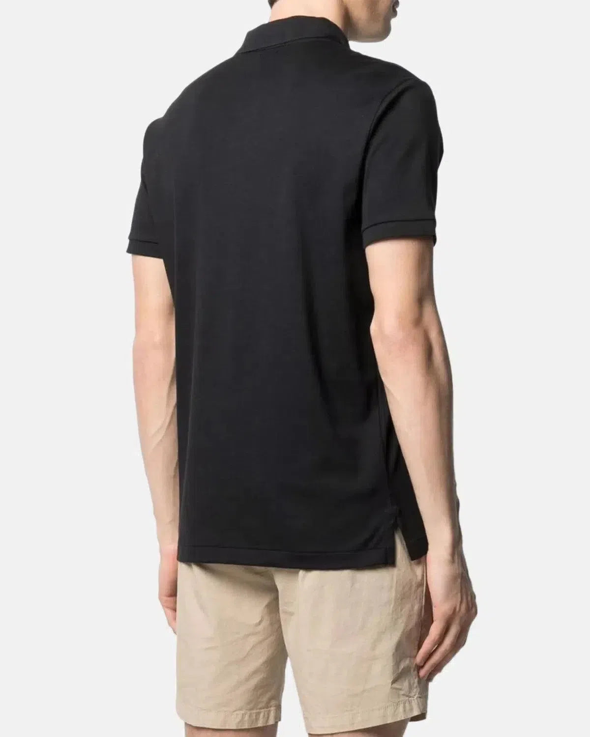RALPH LAUREN-RALPH LAUREN CUSTOM SLIM FIT SOFT COTTON POLO SHIRT BLACK-NORTHERN THREADS DESIGNER MENSWEAR