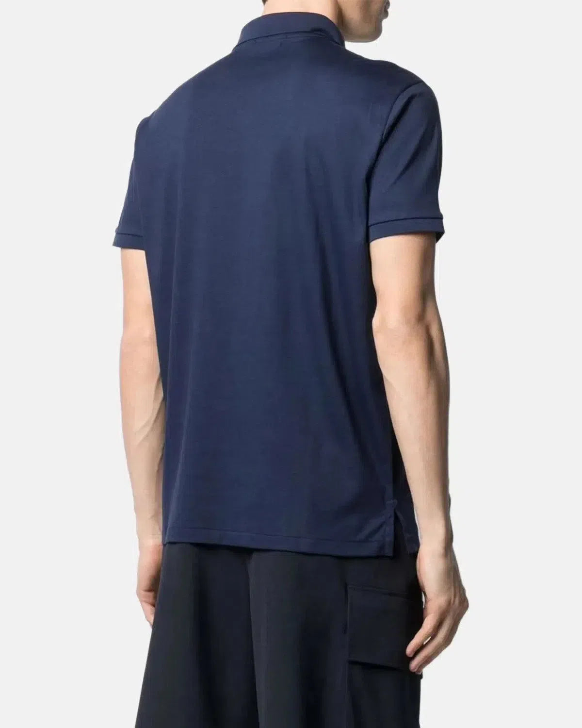 RALPH LAUREN-RALPH LAUREN CUSTOM SLIM FIT SOFT COTTON POLO SHIRT REFINED NAVY-NORTHERN THREADS DESIGNER MENSWEAR