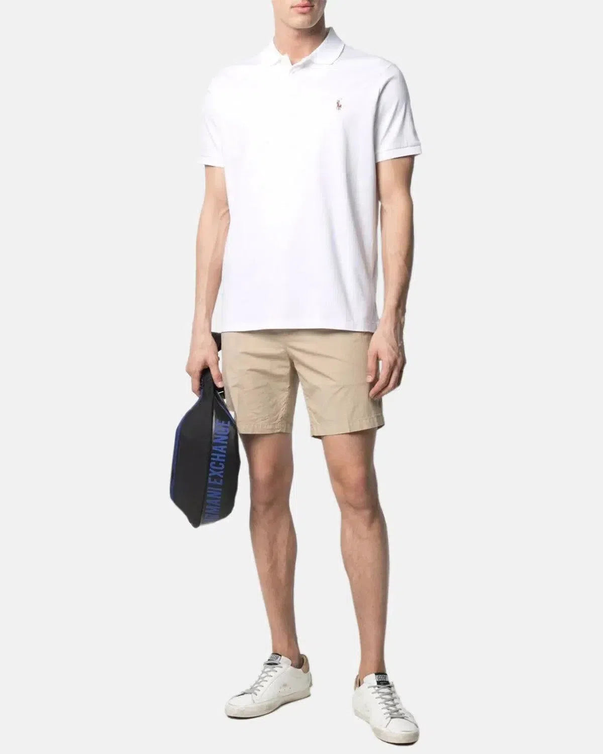 RALPH LAUREN-RALPH LAUREN CUSTOM SLIM FIT SOFT COTTON POLO SHIRT WHITE-NORTHERN THREADS DESIGNER MENSWEAR