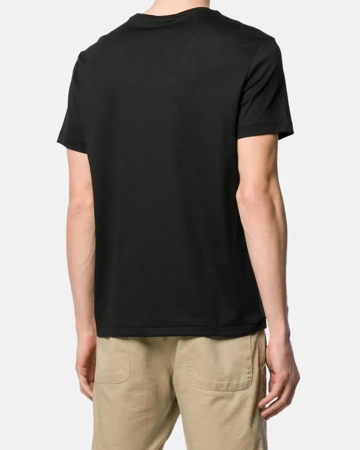 RALPH LAUREN-RALPH LAUREN CUSTOM SLIM FIT SOFT COTTON T-SHIRT BLACK-NORTHERN THREADS DESIGNER MENSWEAR
