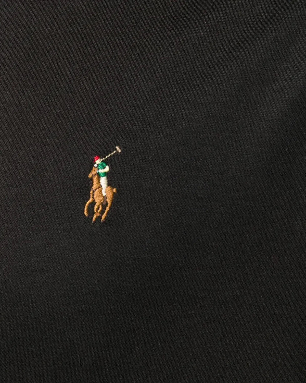 RALPH LAUREN-RALPH LAUREN CUSTOM SLIM FIT SOFT COTTON T-SHIRT BLACK-NORTHERN THREADS DESIGNER MENSWEAR