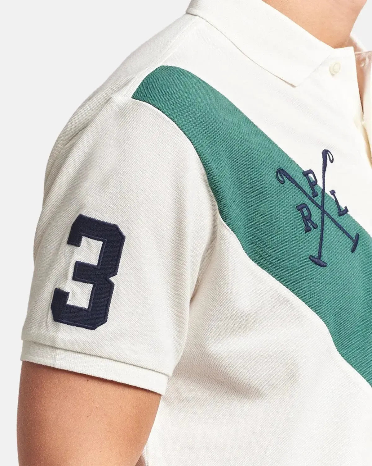 RALPH LAUREN-RALPH LAUREN CUSTOM SLIM FIT TEAM COLOURS POLO SHIRT NEVIS WASHED FOREST-NORTHERN THREADS DESIGNER MENSWEAR