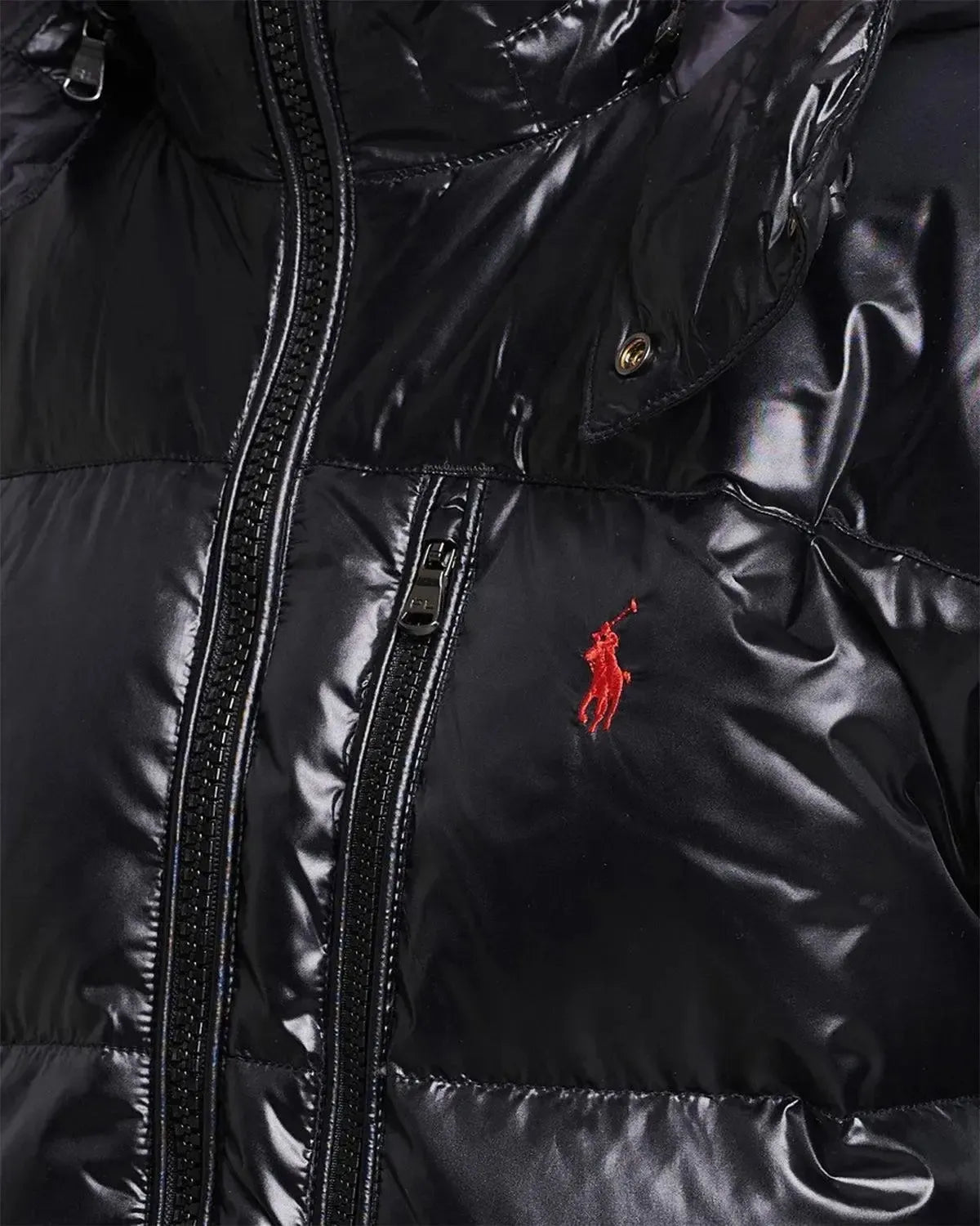 RALPH LAUREN-RALPH LAUREN GORHAM GLOSSED DOWN JACKET BLACK GLOSSY-NORTHERN THREADS DESIGNER MENSWEAR