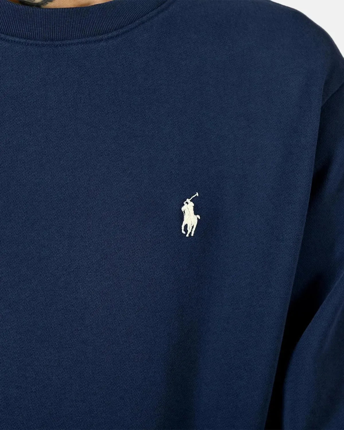 RALPH LAUREN-RALPH LAUREN LOOPBACK FLEECE SWEATSHIRT CRUISE NAVY-NORTHERN THREADS DESIGNER MENSWEAR