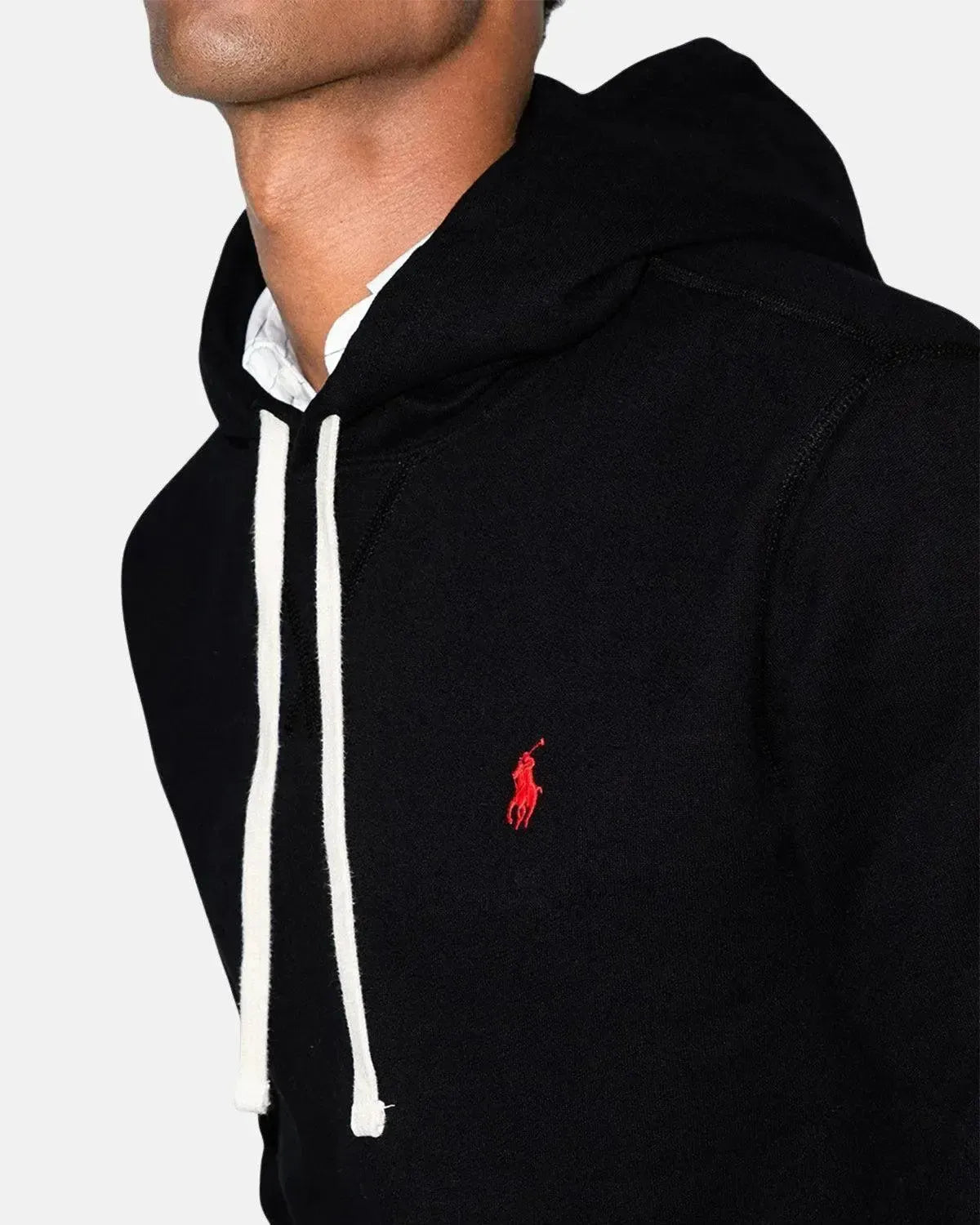 RALPH LAUREN-RALPH LAUREN RL FLEECE HOODIE BLACK-NORTHERN THREADS DESIGNER MENSWEAR