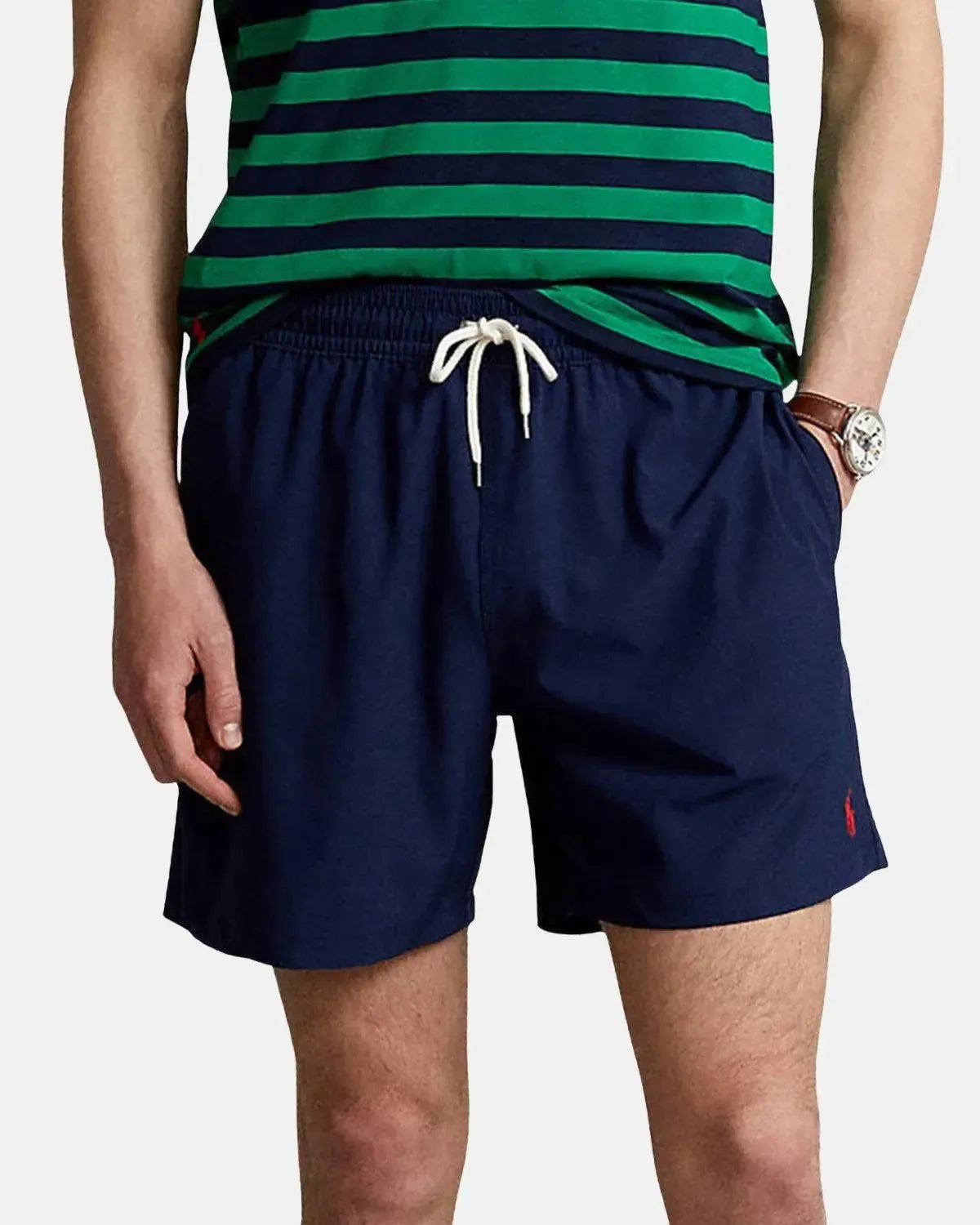RALPH LAUREN-RALPH LAUREN TRAVELLER SWIM SHORTS NEWPORT NAVY-NORTHERN THREADS DESIGNER MENSWEAR