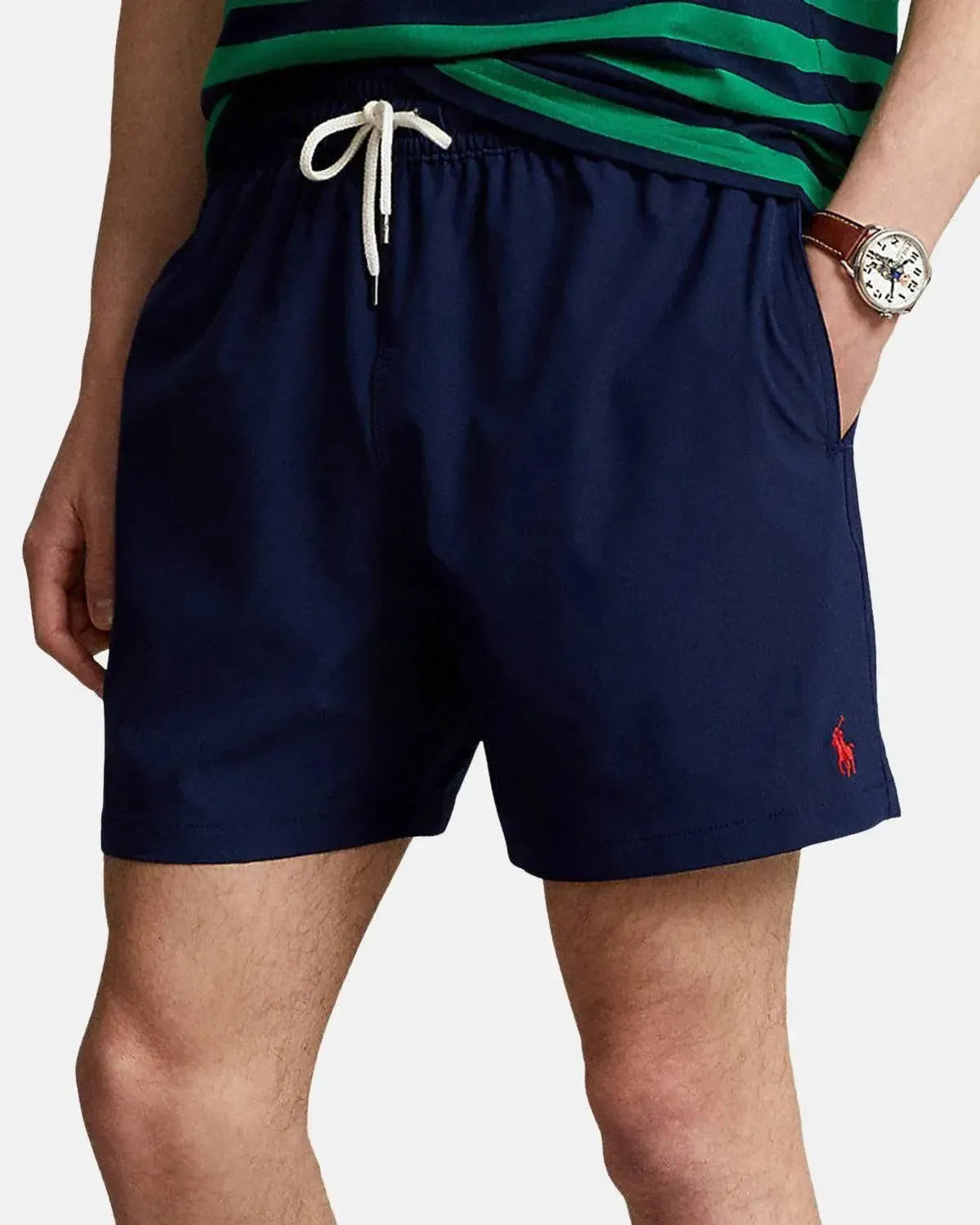 RALPH LAUREN-RALPH LAUREN TRAVELLER SWIM SHORTS NEWPORT NAVY-NORTHERN THREADS DESIGNER MENSWEAR